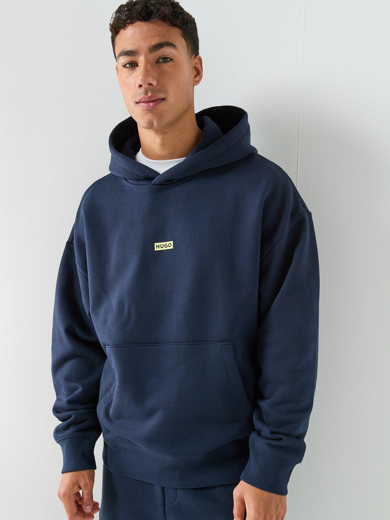Image 1 of 6 of HUGO Nazardo International Logo Hoodie - Blue