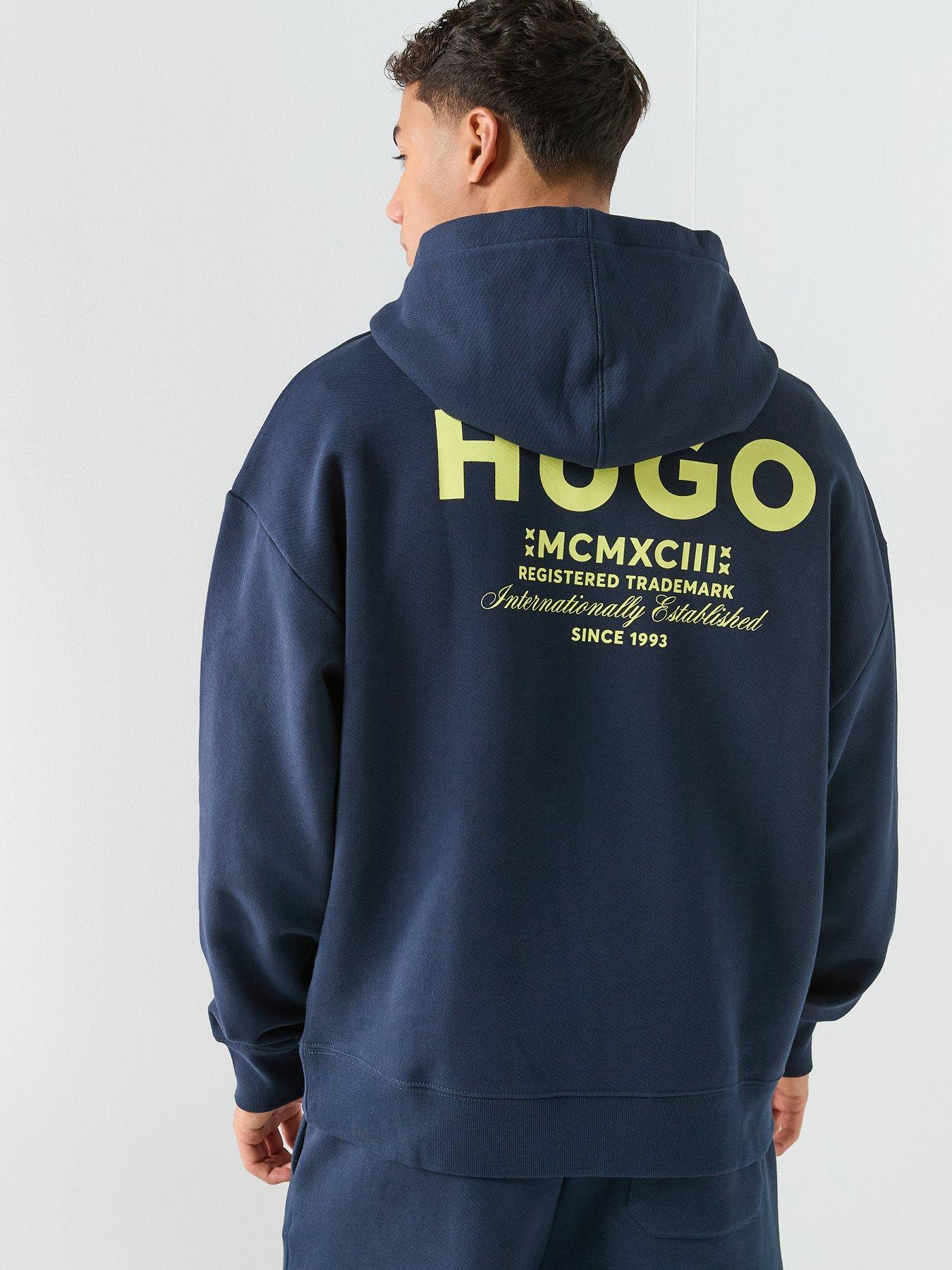 Image 2 of 6 of HUGO Nazardo International Logo Hoodie - Blue