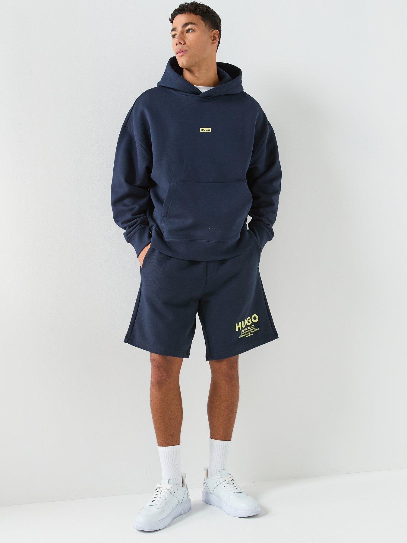 Image 3 of 6 of HUGO Nazardo International Logo Hoodie - Blue