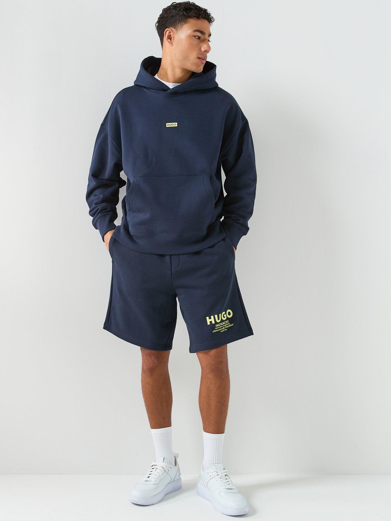 Image 6 of 6 of HUGO Nazardo International Logo Hoodie - Blue