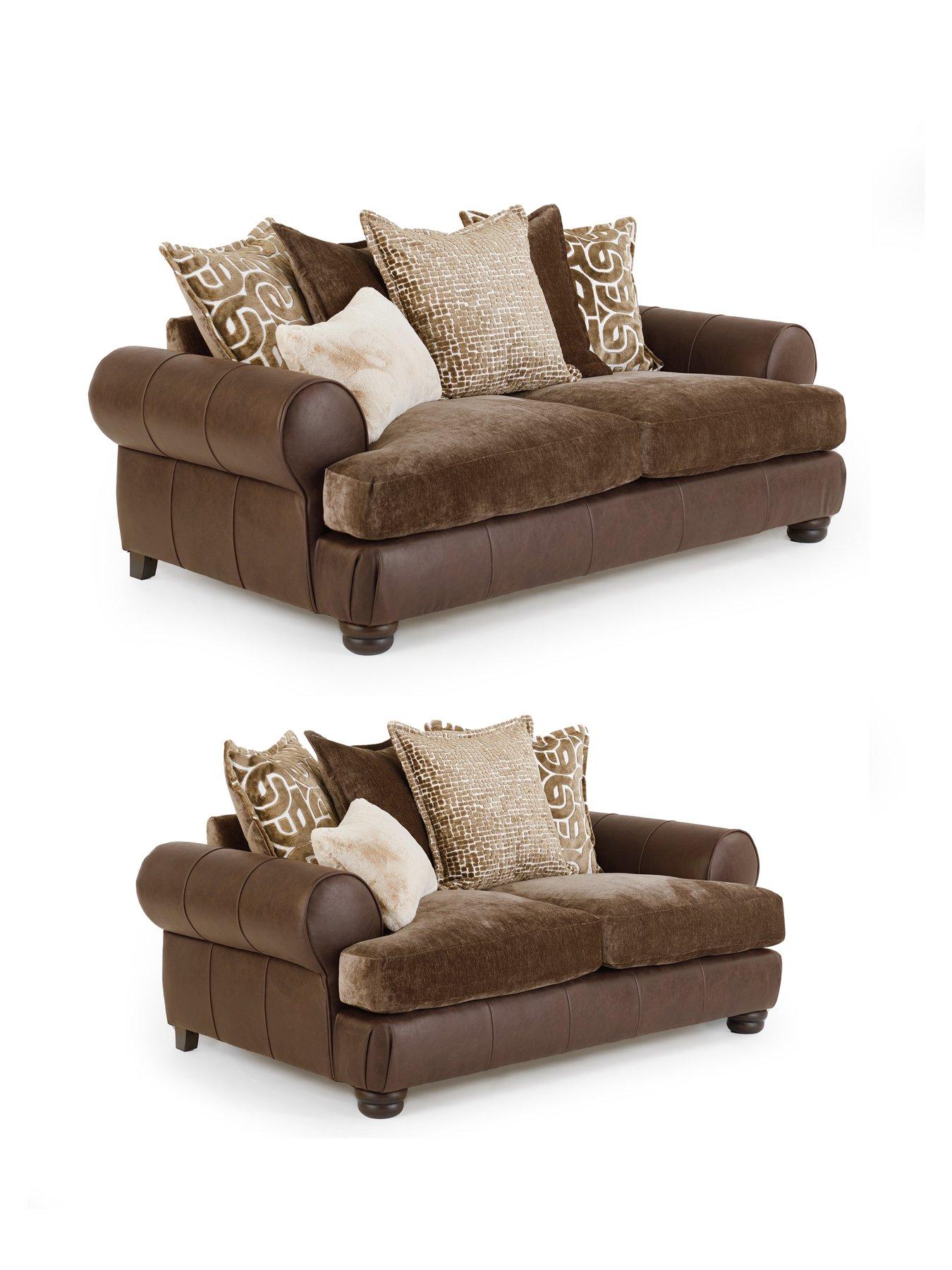 Image 3 of 7 of The Very Collection Broadway 3 + 2 Seater Fabric Sofa Set