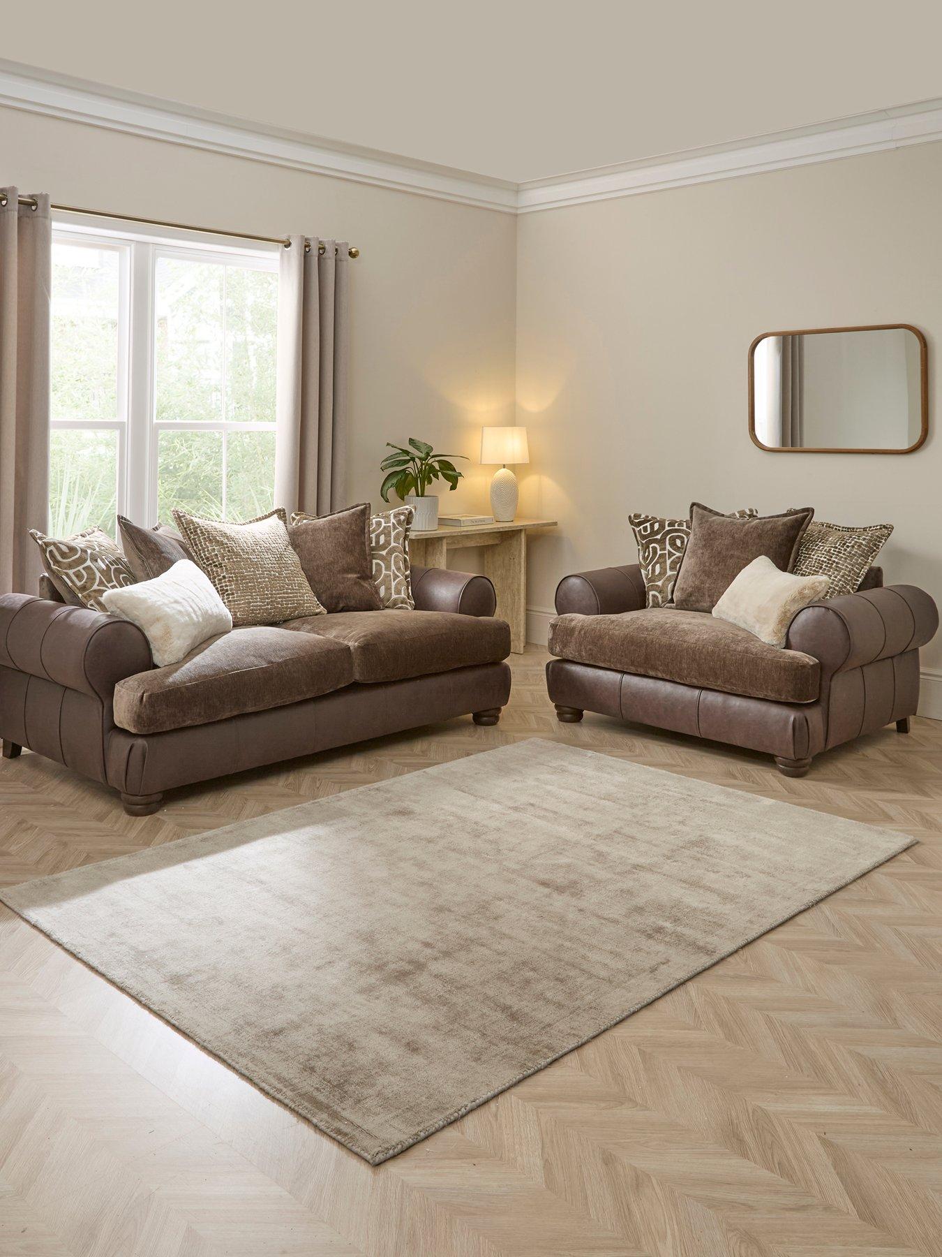 The Very Collection: Broadway 3 Seater Fabric Sofa + Snuggle Chair Set