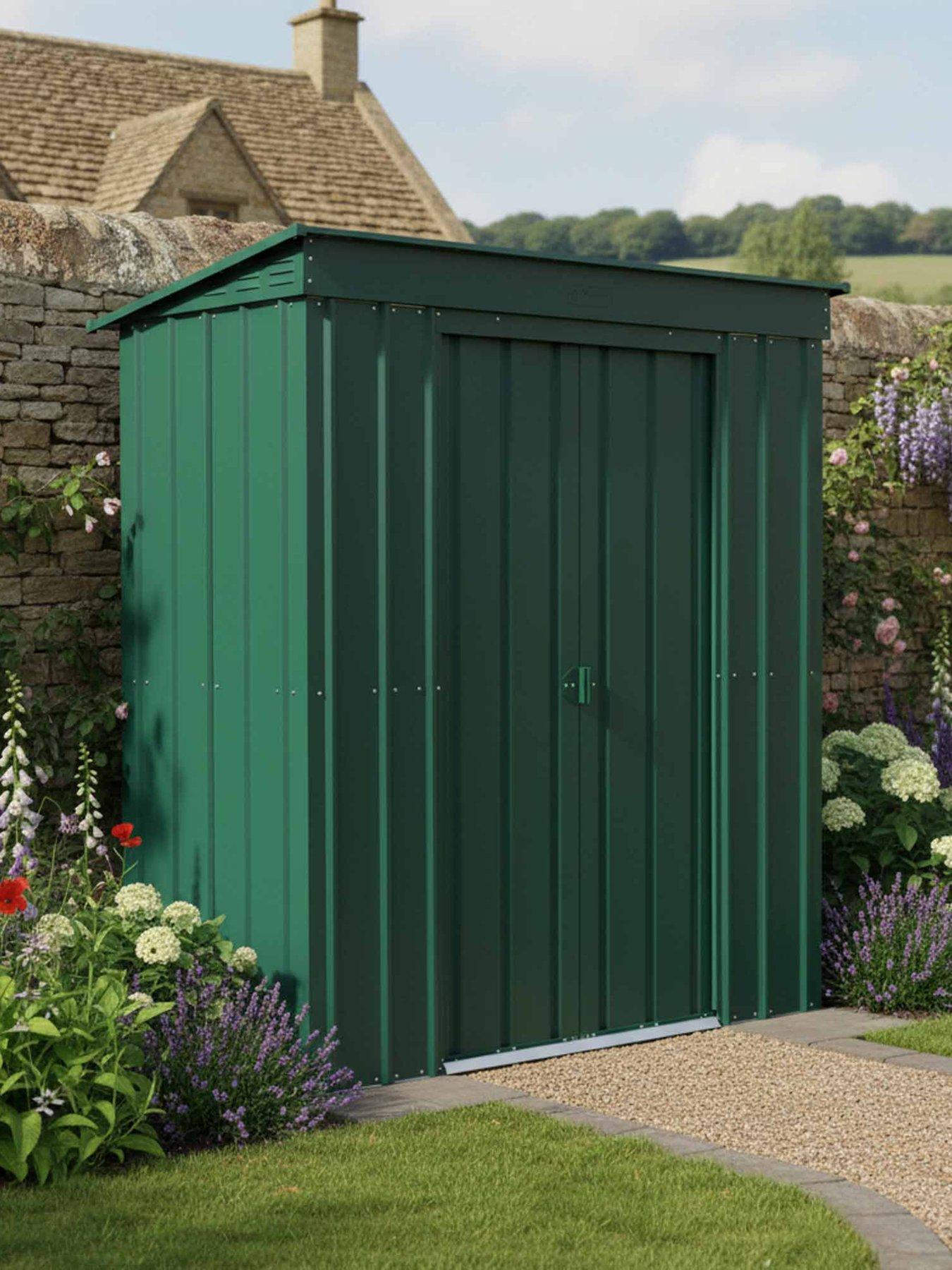 Globel Globel 6 x 3 Pent Green Metal Shed