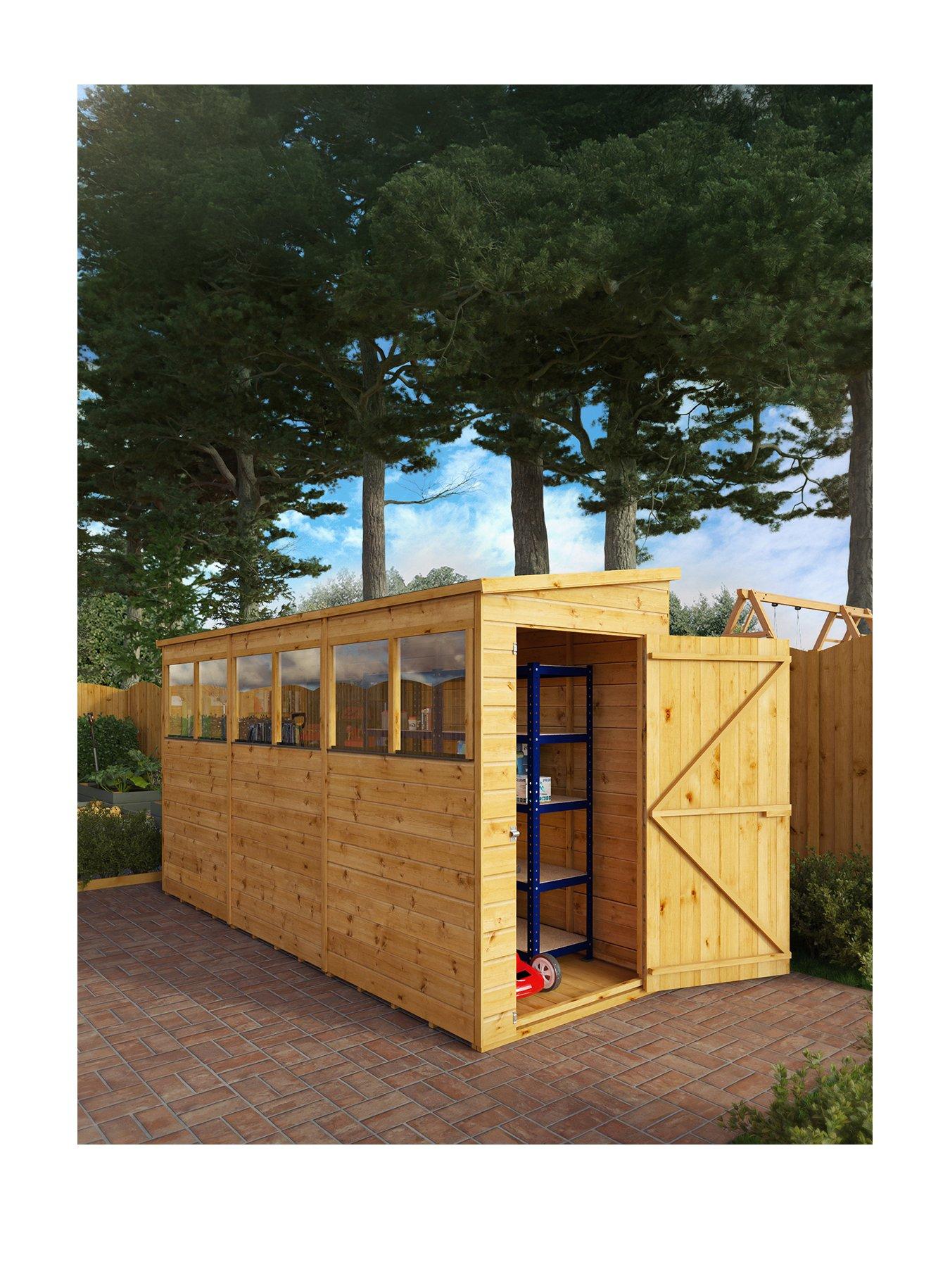 Image 2 of 7 of MERCIA 12 x 4 Modular Shiplap Pent Shed