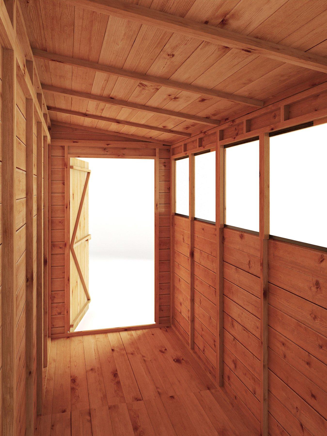 Image 4 of 7 of MERCIA 12 x 4 Modular Shiplap Pent Shed