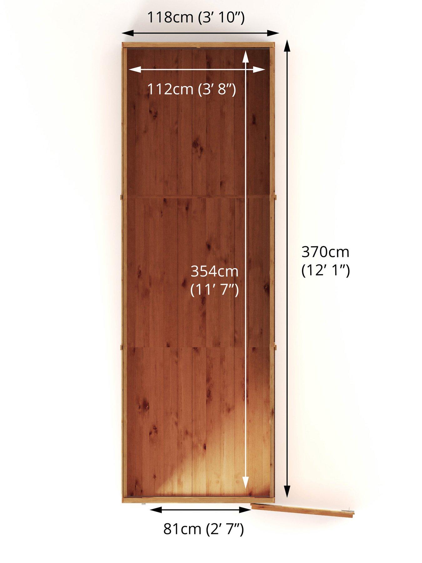 Image 6 of 7 of MERCIA 12 x 4 Modular Shiplap Pent Shed