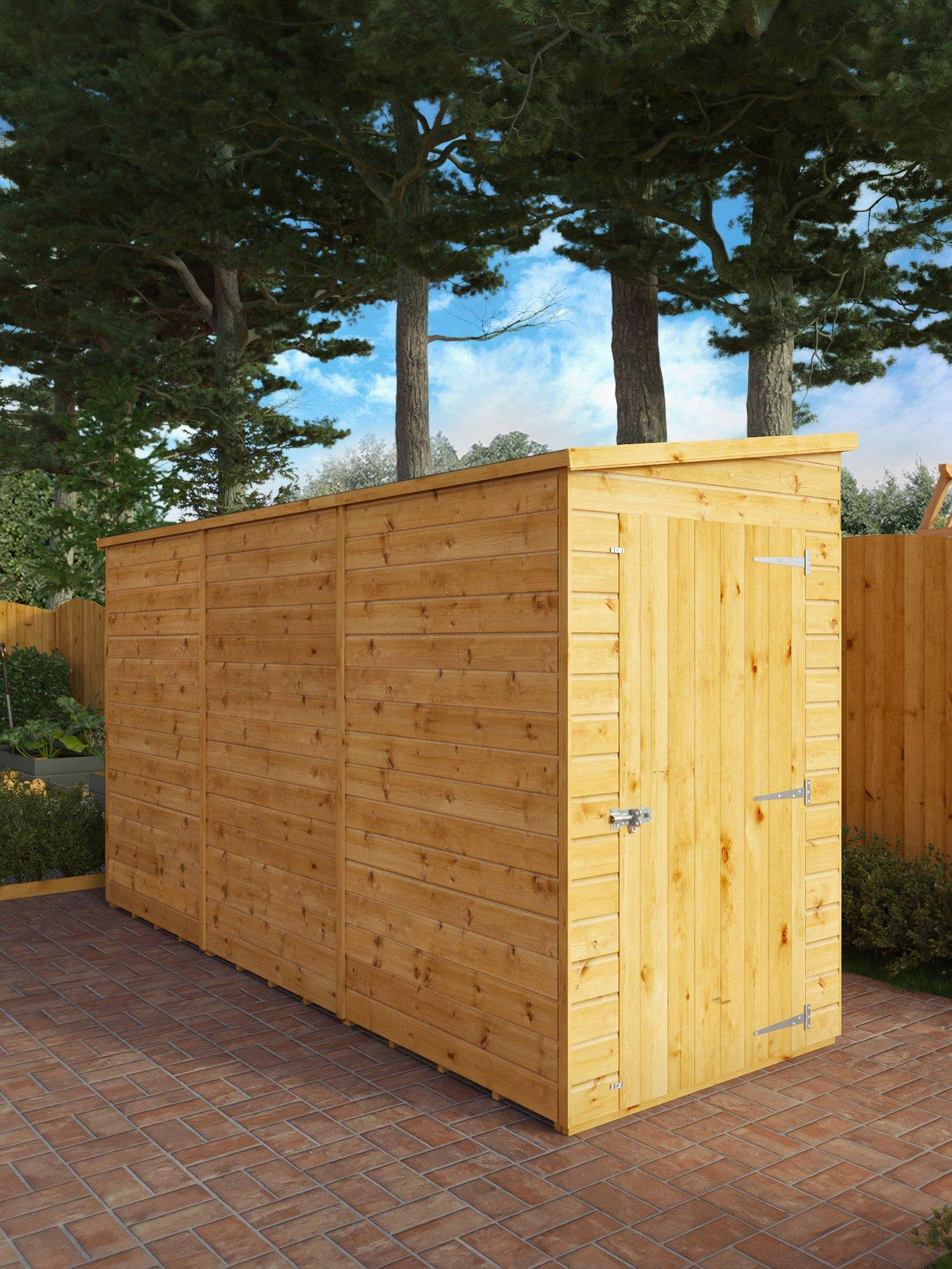 Mercia 12 X 4 Modular Shiplap Pent Windowless Shed