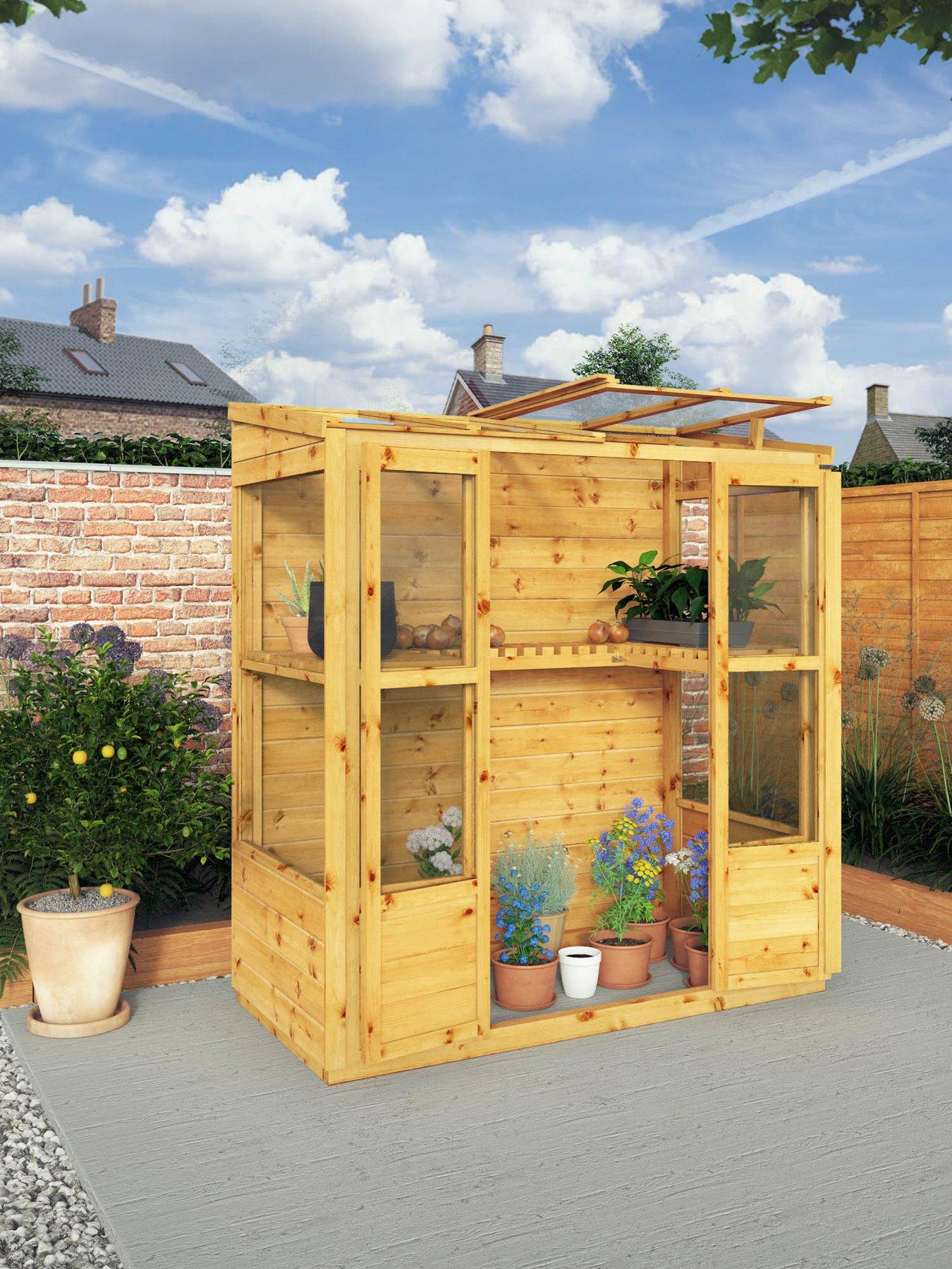 MERCIA 6 x 3ft Traditional Tall Wall Greenhouse