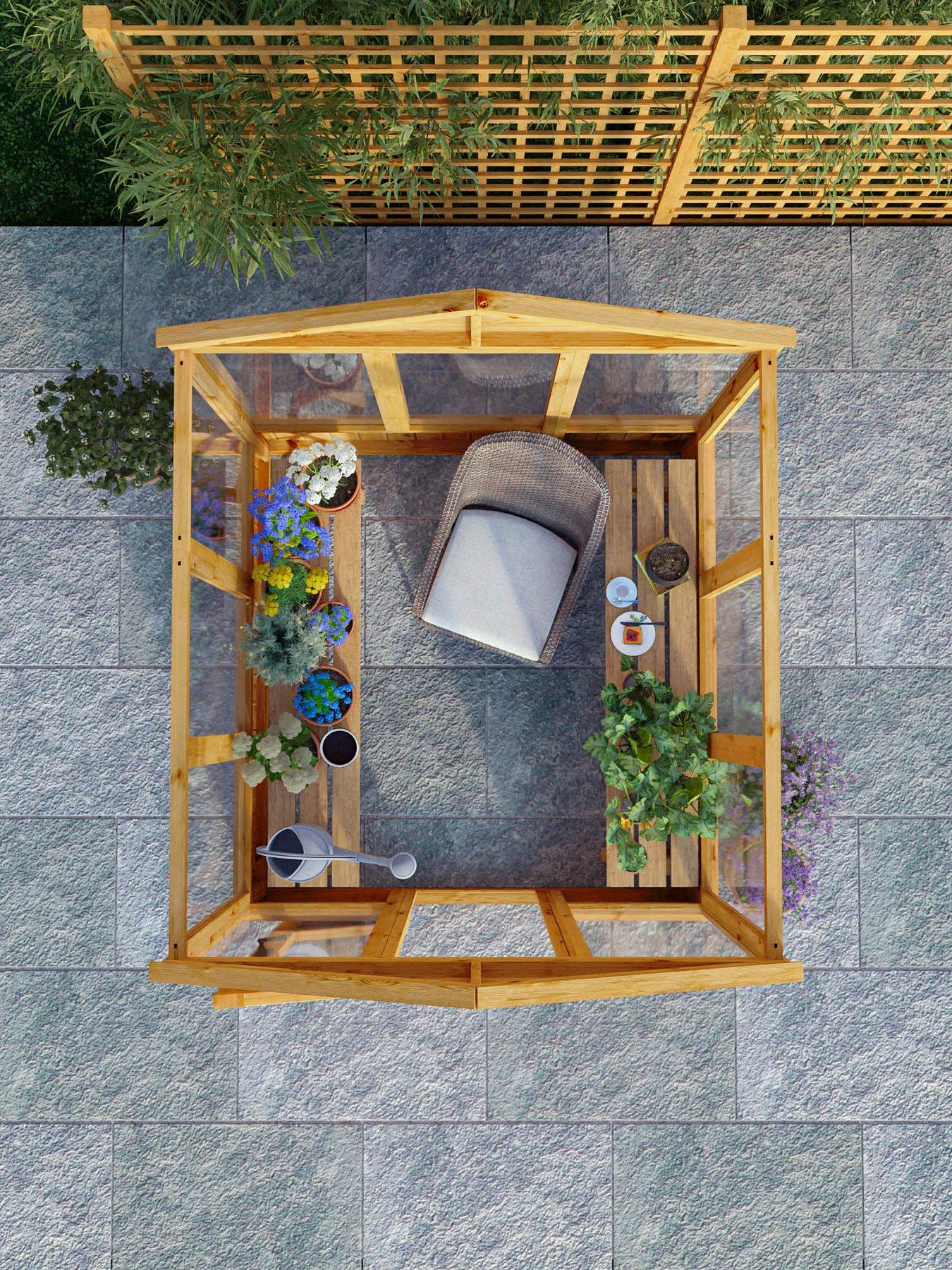 Image 3 of 7 of MERCIA 6 x 6 Woodsman Apex Styrene Greenhouse