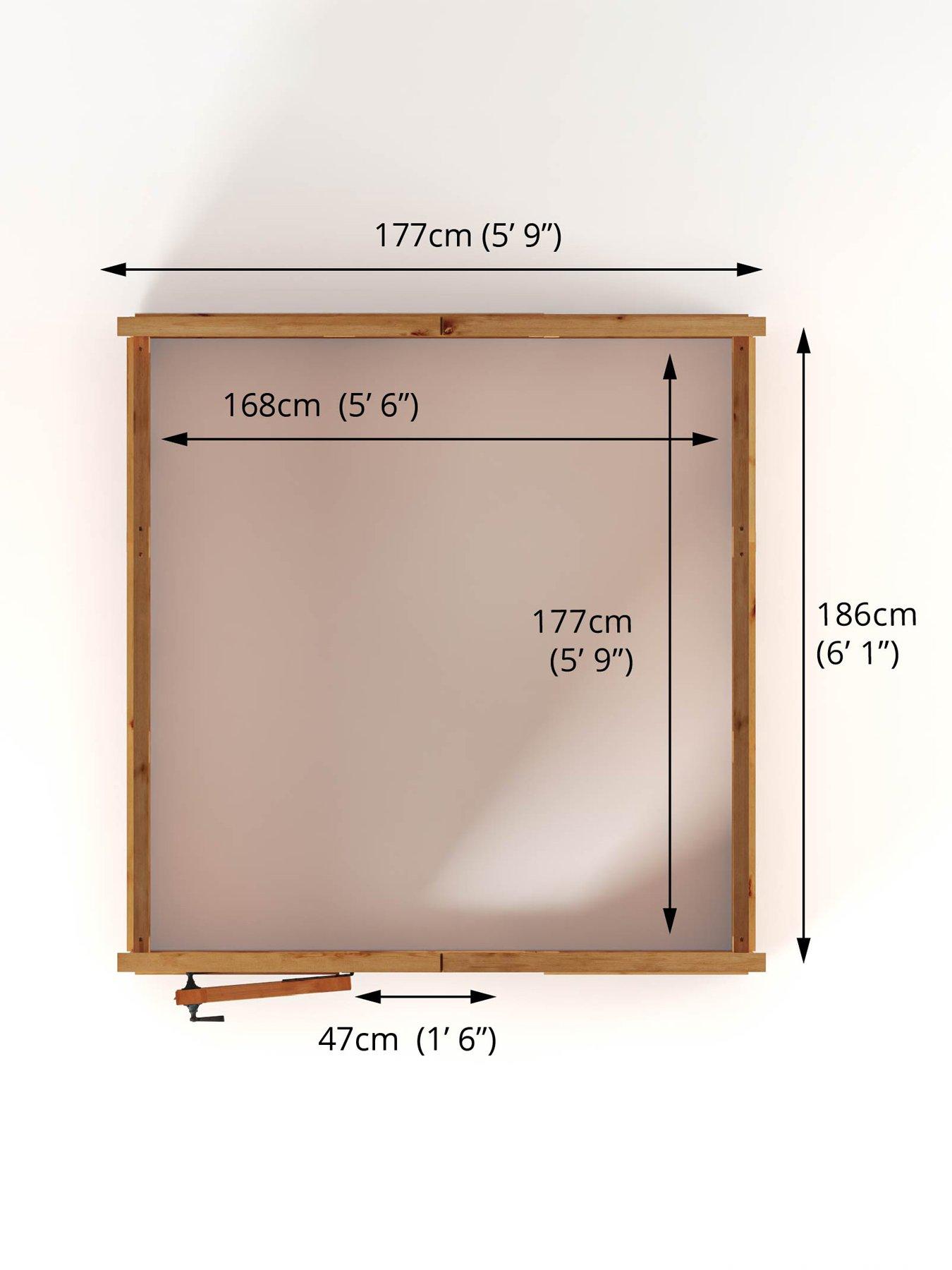 Image 6 of 7 of MERCIA 6 x 6 Woodsman Apex Styrene Greenhouse
