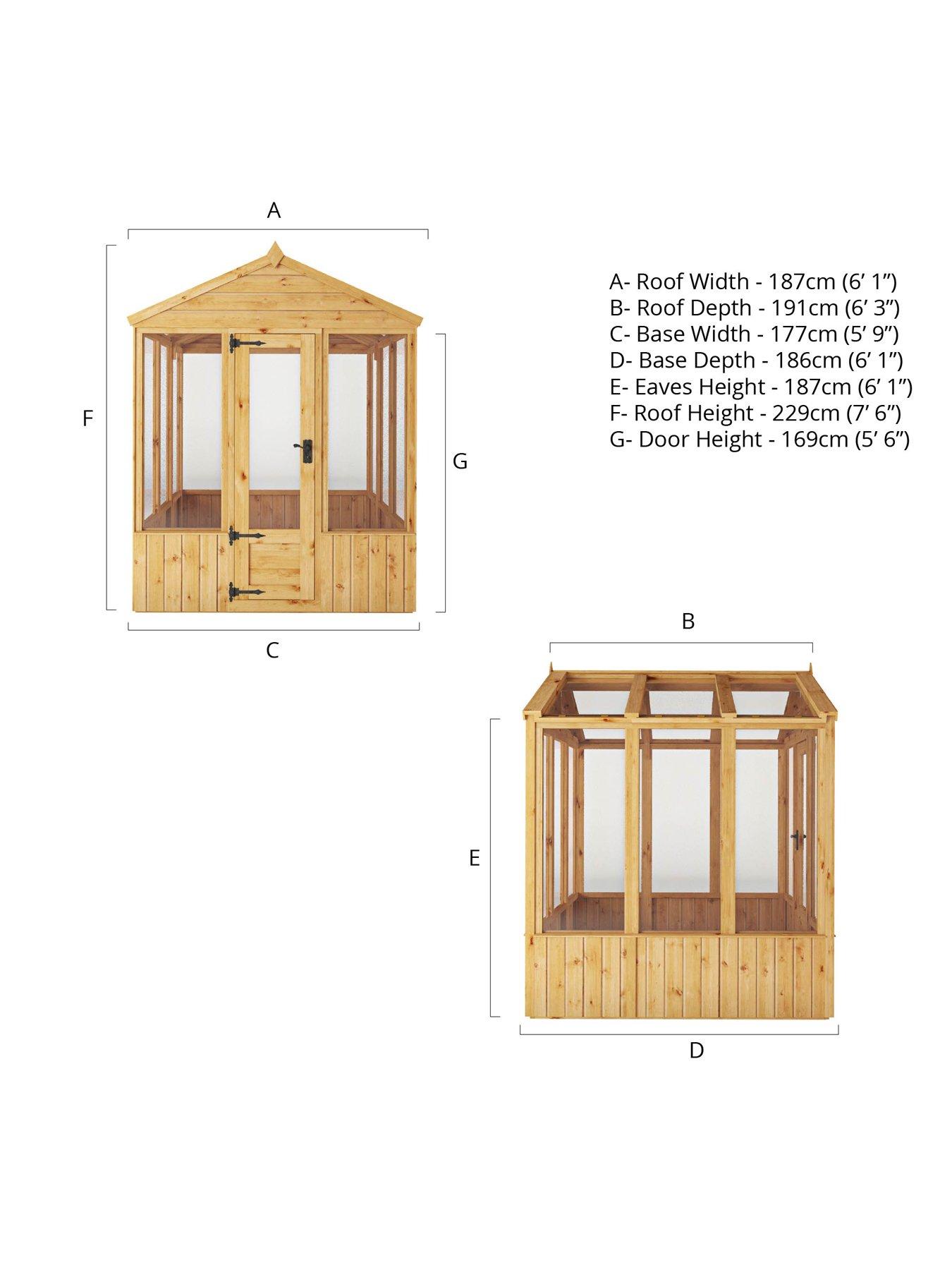 Image 7 of 7 of MERCIA 6 x 6 Woodsman Apex Styrene Greenhouse