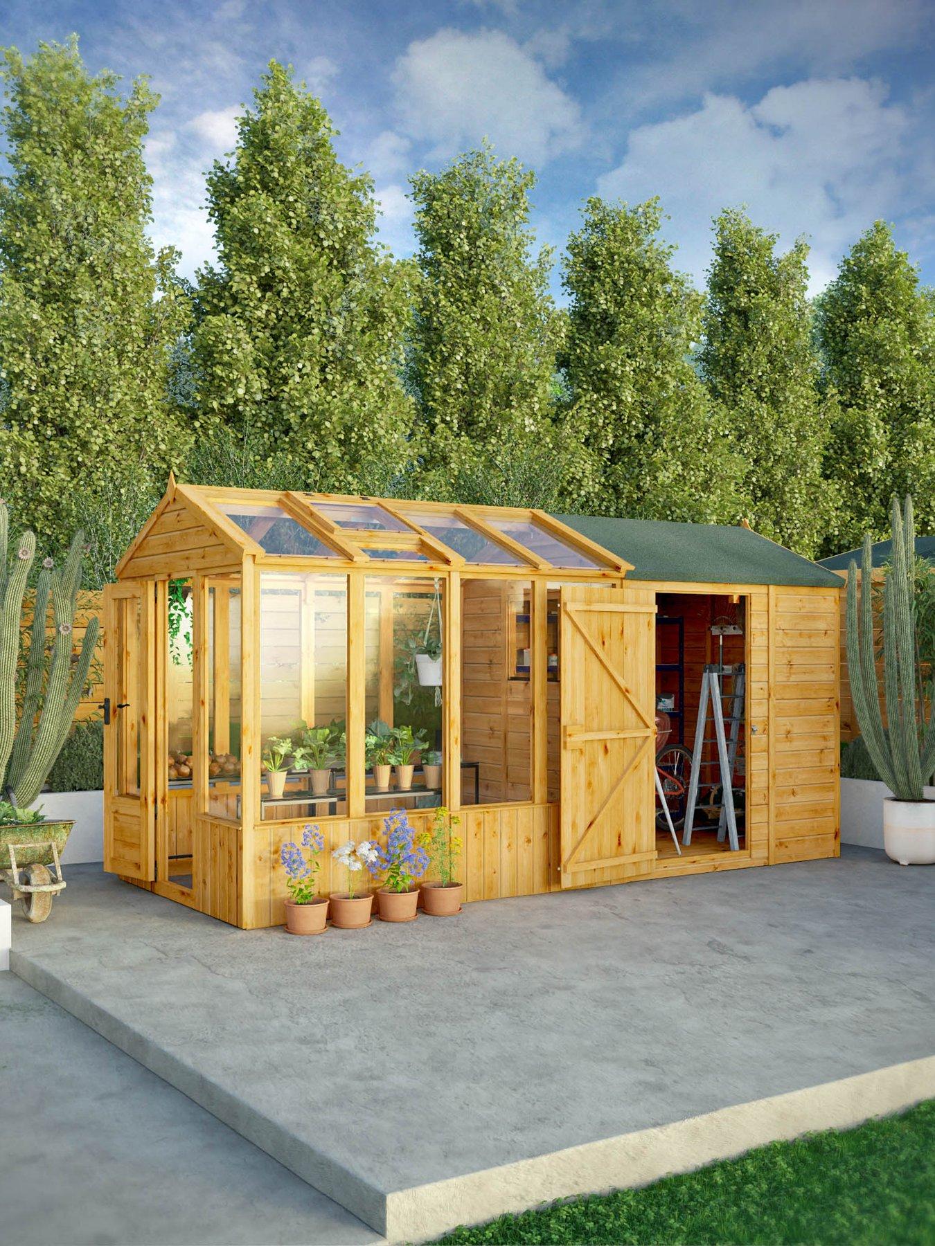 MERCIA 14 x 6 Woodsman Styrene Greenhouse/Shed Combi