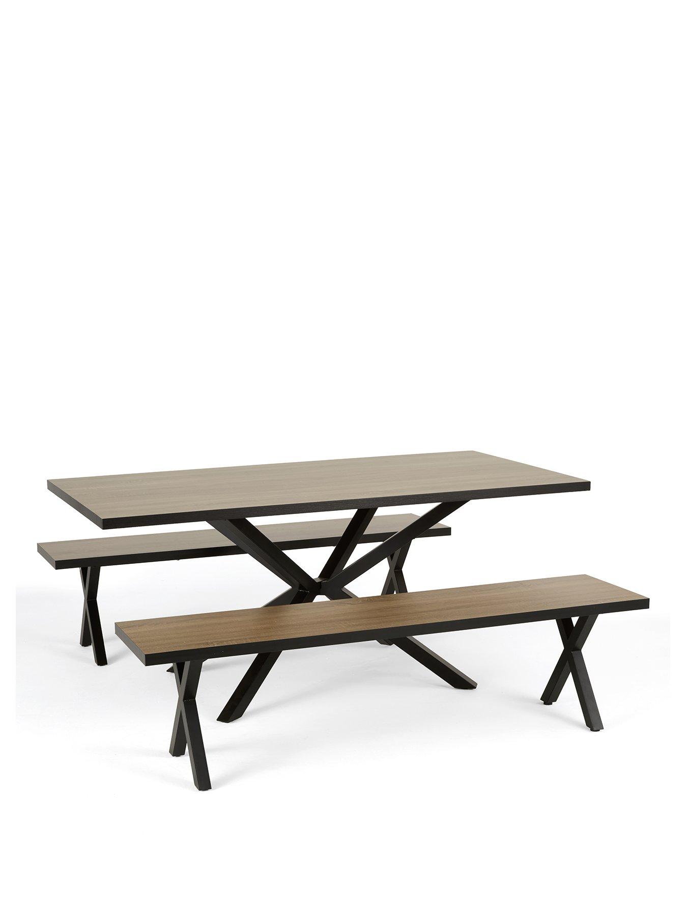 Image 2 of 7 of The Very Collection Oslo 180cm Rectangular Dining Table &amp; 2 Benches - FSC&reg; Certified