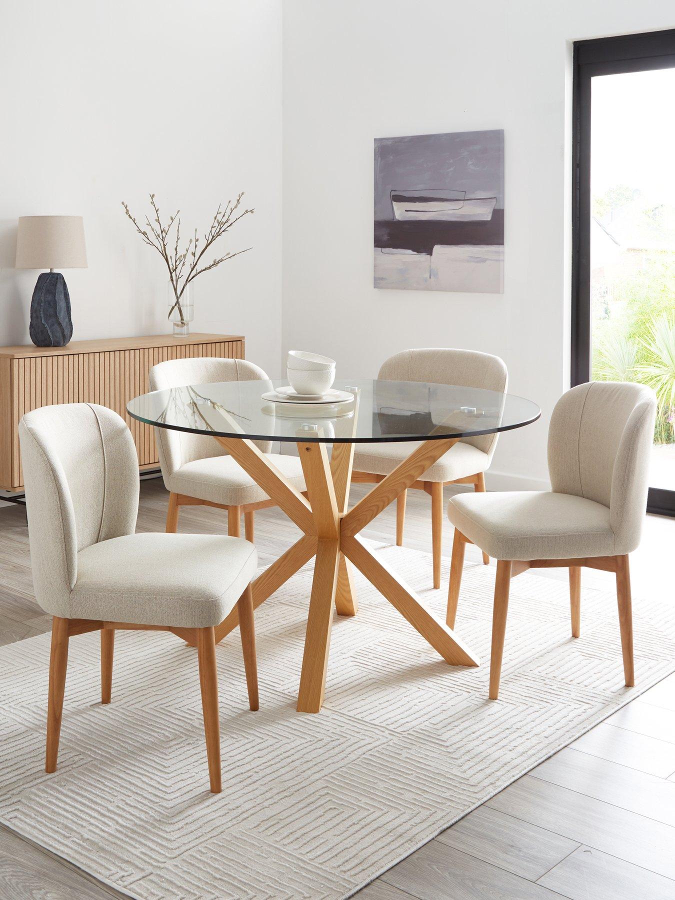 The Very Collection Rigby 120cm Wood Dining Table  &  4 Rigby Chairs - FSC® Certified
