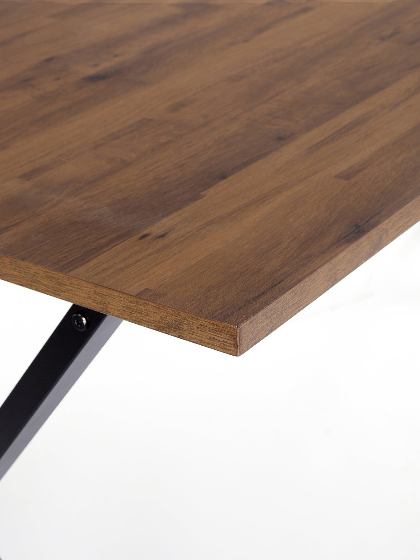 Image 4 of 6 of The Very Collection Harlem 180cm Mid Oak Dining Table &amp; 4 Sorena Grey Dining Chairs