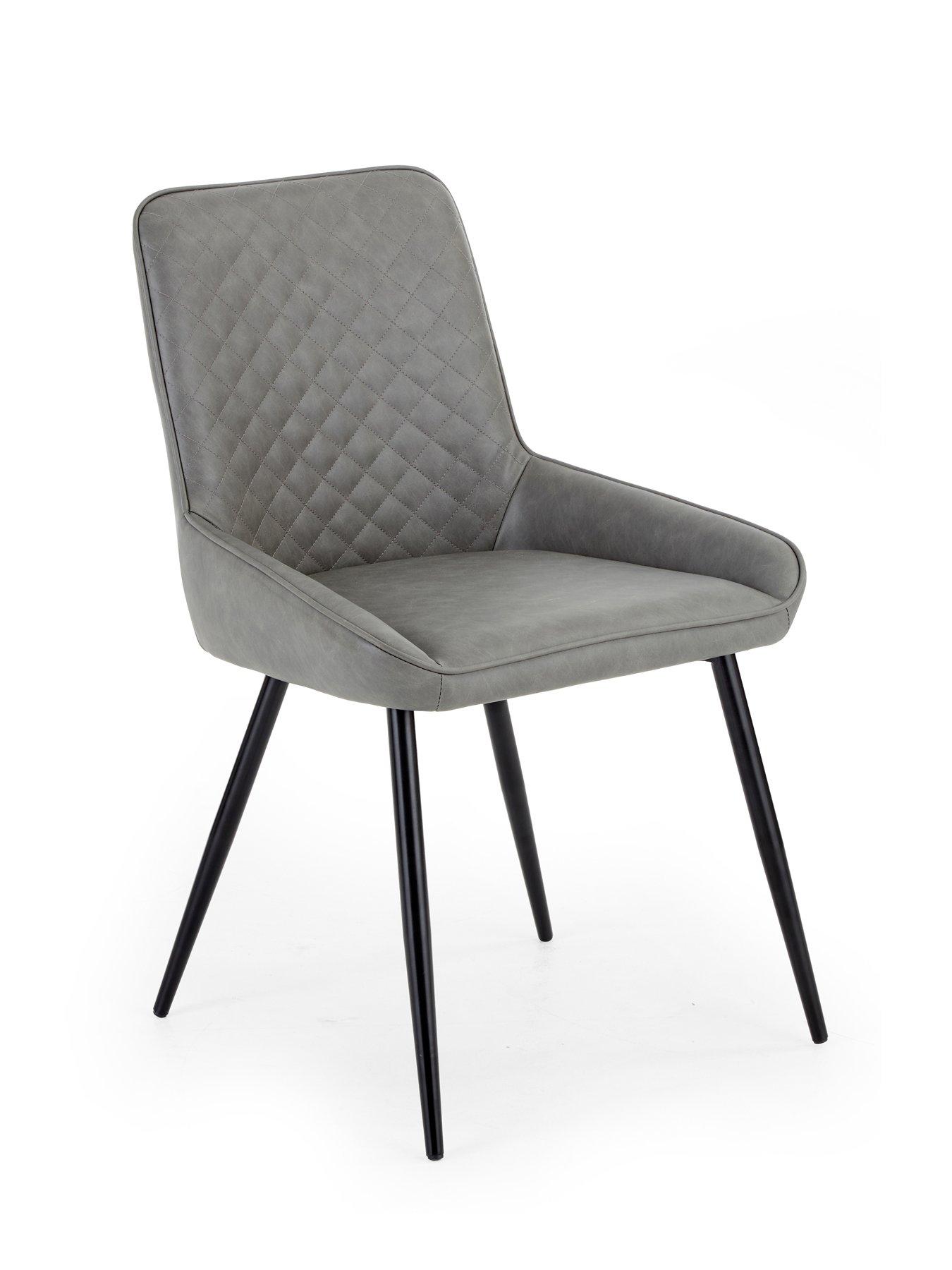 Image 5 of 6 of The Very Collection Harlem 180cm Mid Oak Dining Table &amp; 4 Sorena Grey Dining Chairs