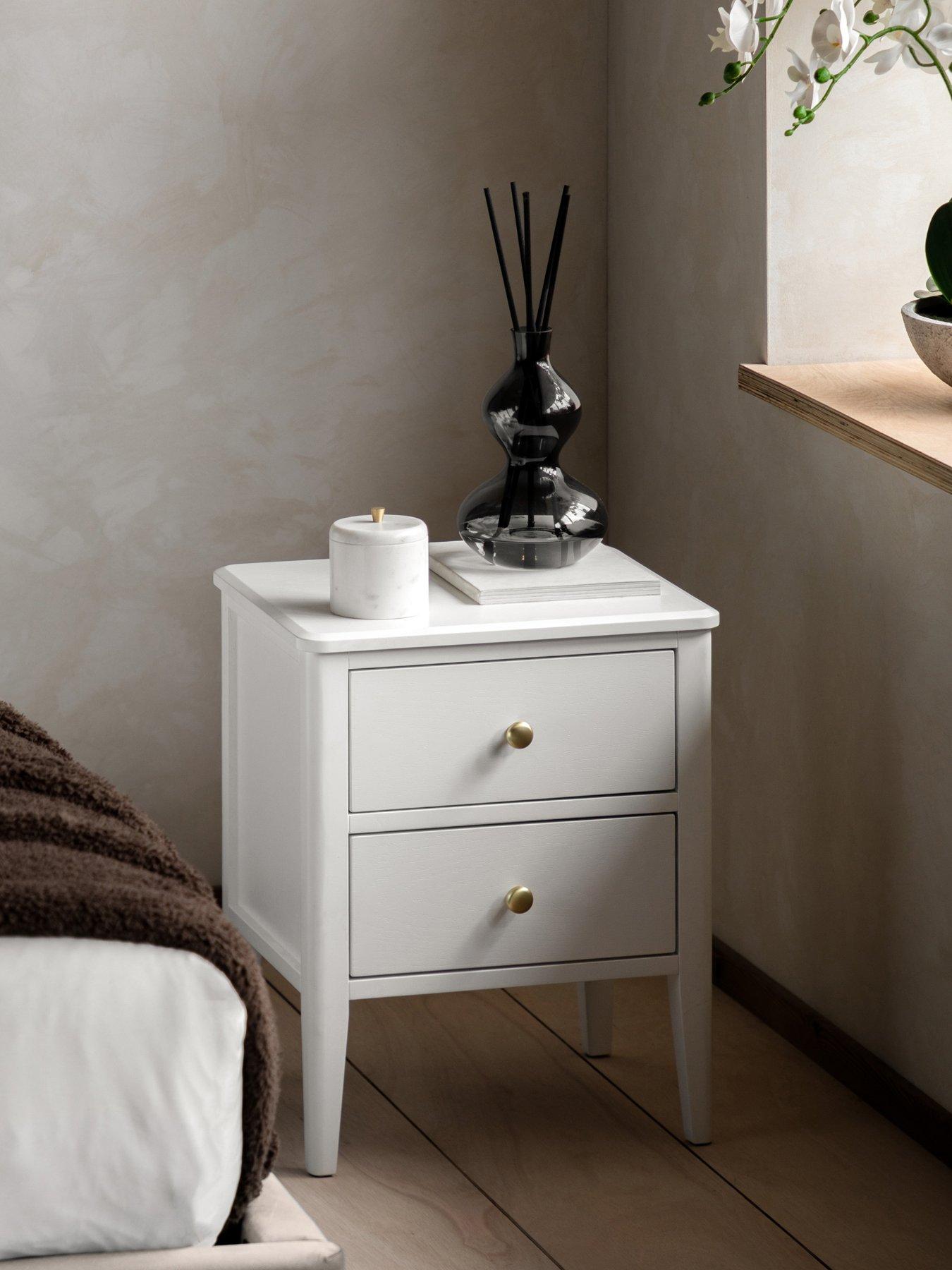 Image 1 of 4 of Gallery Direct Acton 2 Drawer Bedside White