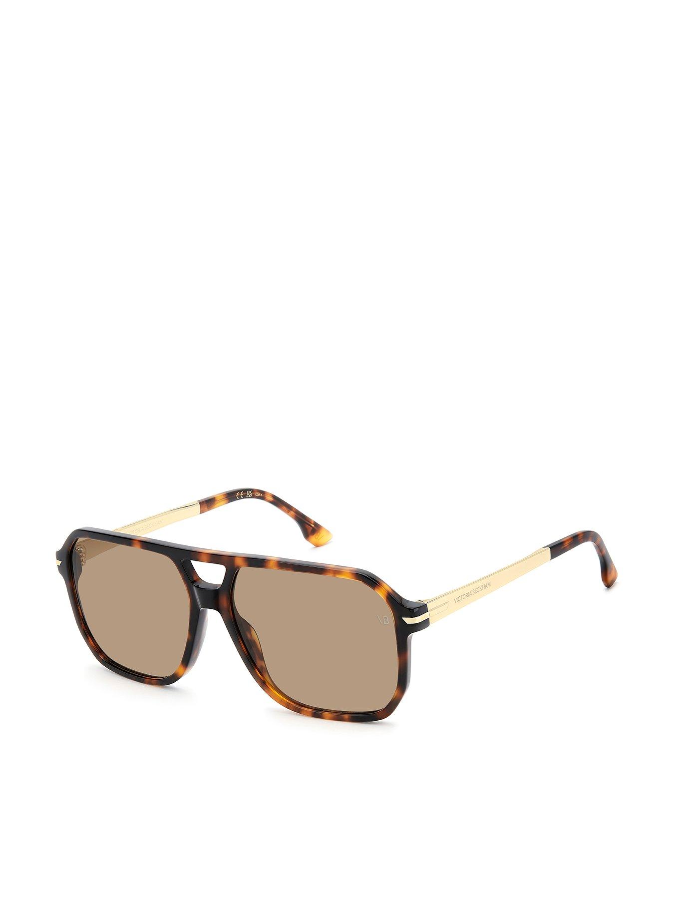 Image 1 of 5 of VICTORIA BECKHAM 1002/S Square Frame Navigator Sunglasses - Brown