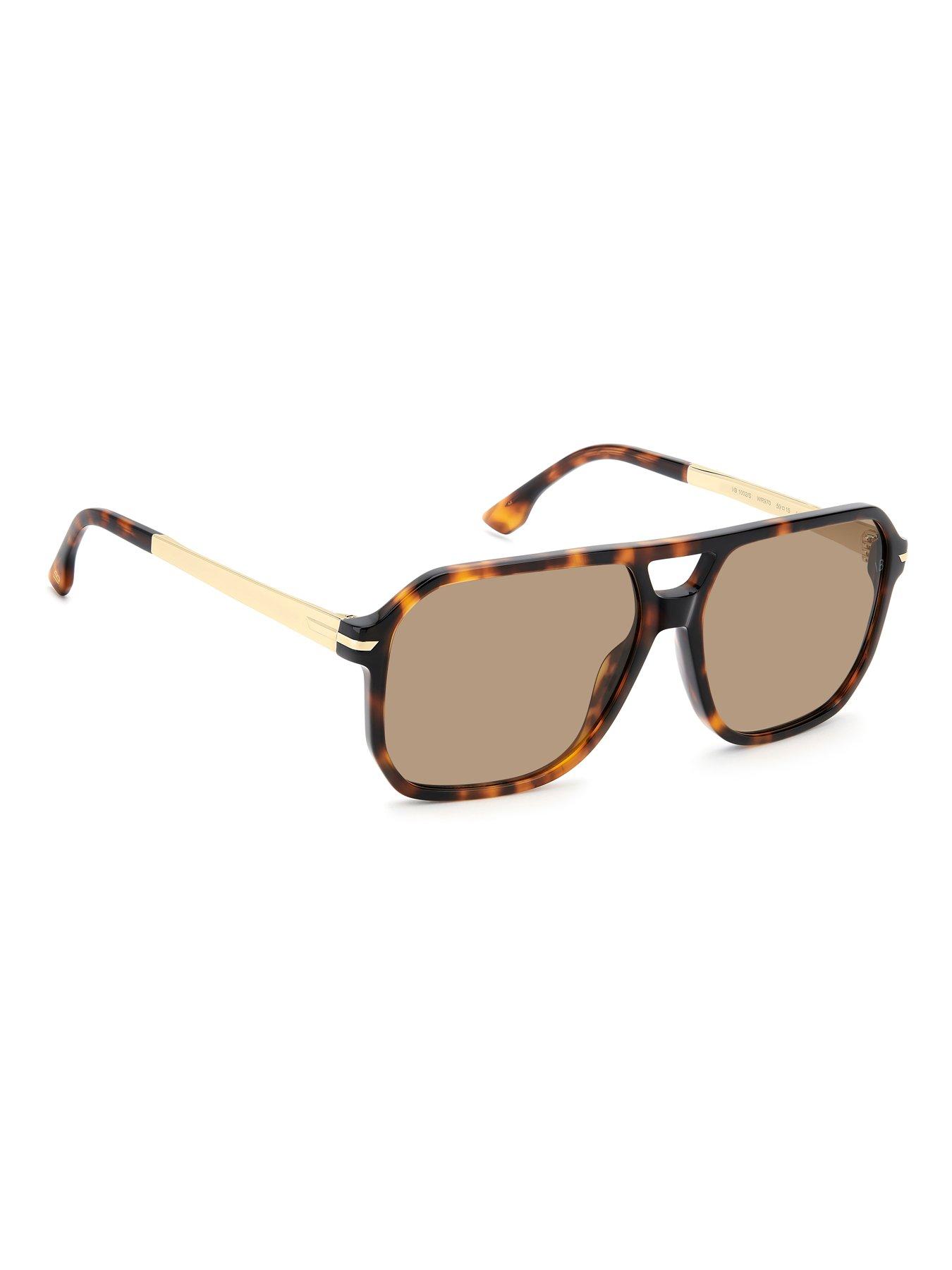 Image 2 of 5 of VICTORIA BECKHAM 1002/S Square Frame Navigator Sunglasses - Brown