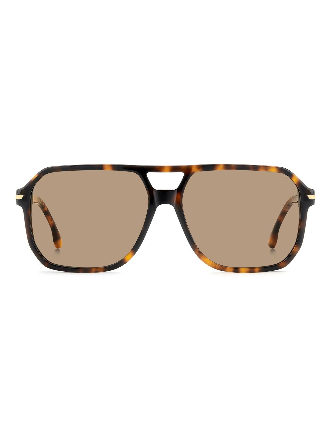 Image 3 of 5 of VICTORIA BECKHAM 1002/S Square Frame Navigator Sunglasses - Brown