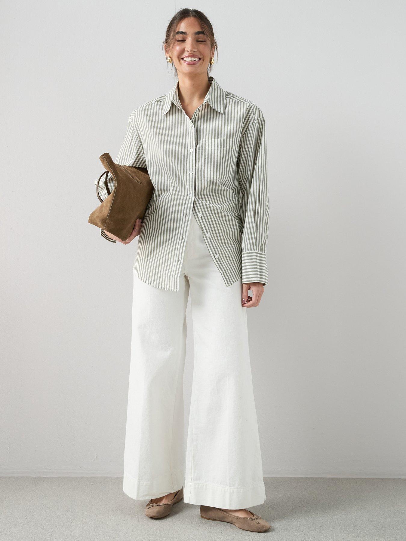 Image 1 of 6 of The Very Collection Cotton Poplin Stripe Shirt