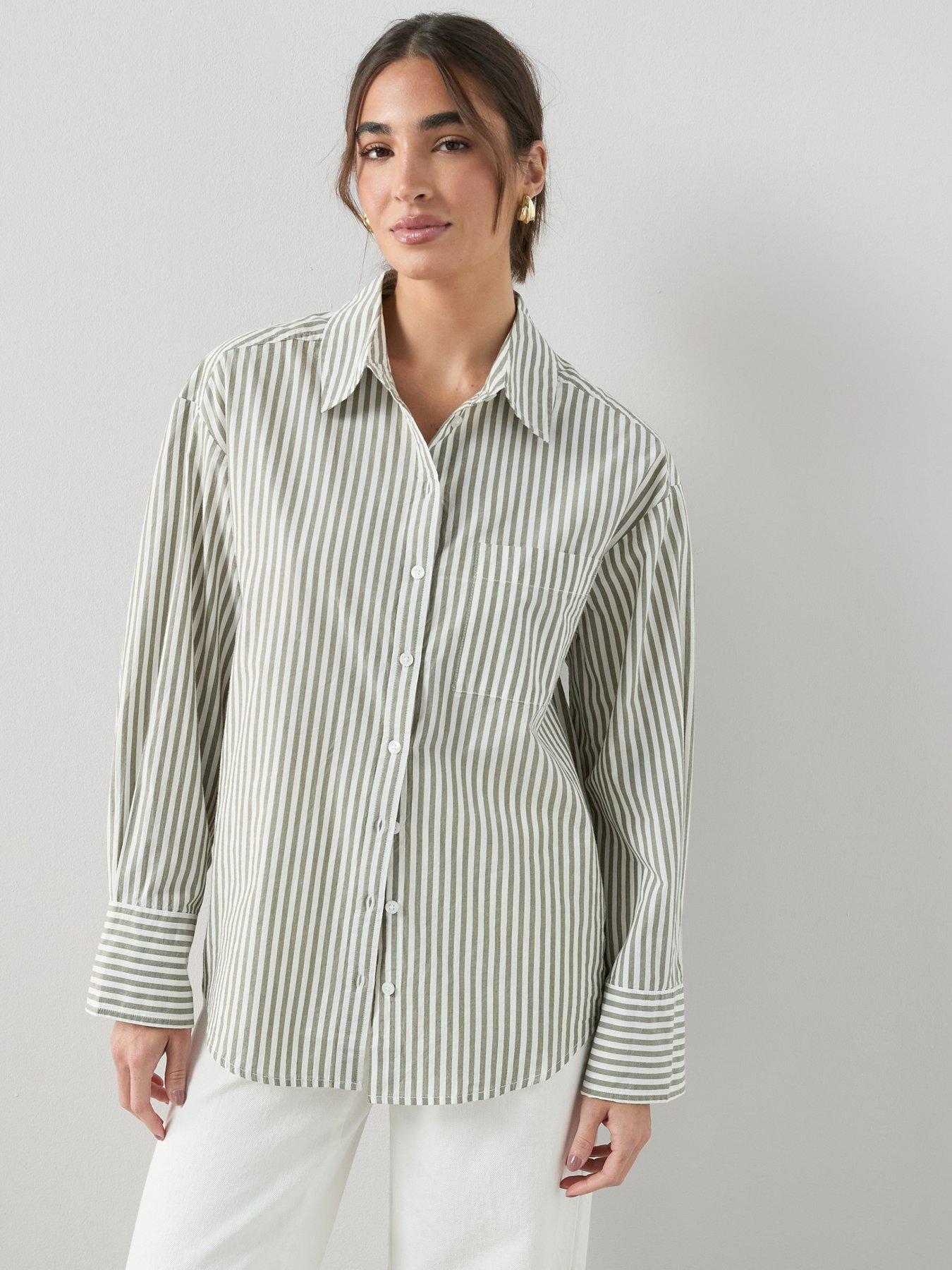 Image 3 of 6 of The Very Collection Cotton Poplin Stripe Shirt