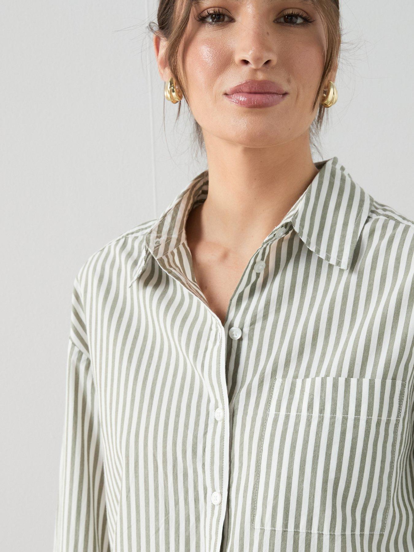 Image 5 of 6 of The Very Collection Cotton Poplin Stripe Shirt