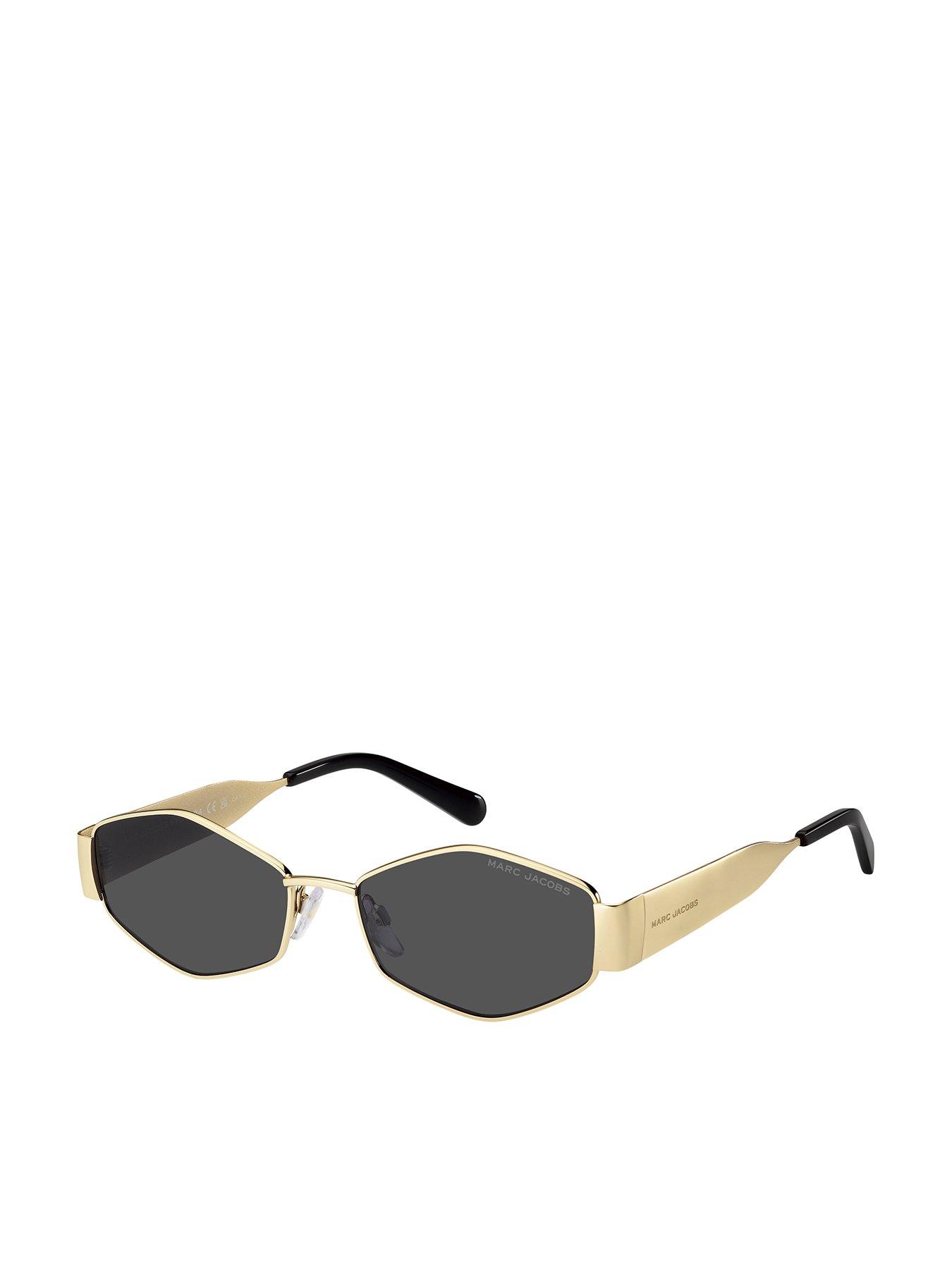 MARC JACOBS Marc 496/Shiny Women's Hexagonal Metal Frame Sunglasses