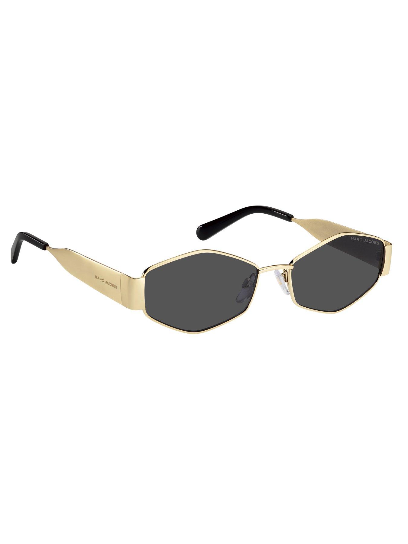 Image 2 of 4 of MARC JACOBS Marc 496/Shiny Women's Hexagonal Metal Frame Sunglasses