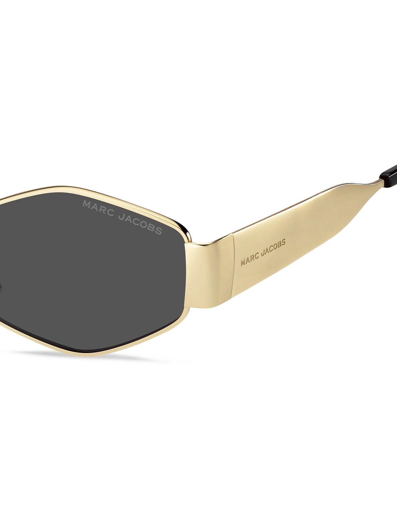 Image 4 of 4 of MARC JACOBS Marc 496/Shiny Women's Hexagonal Metal Frame Sunglasses