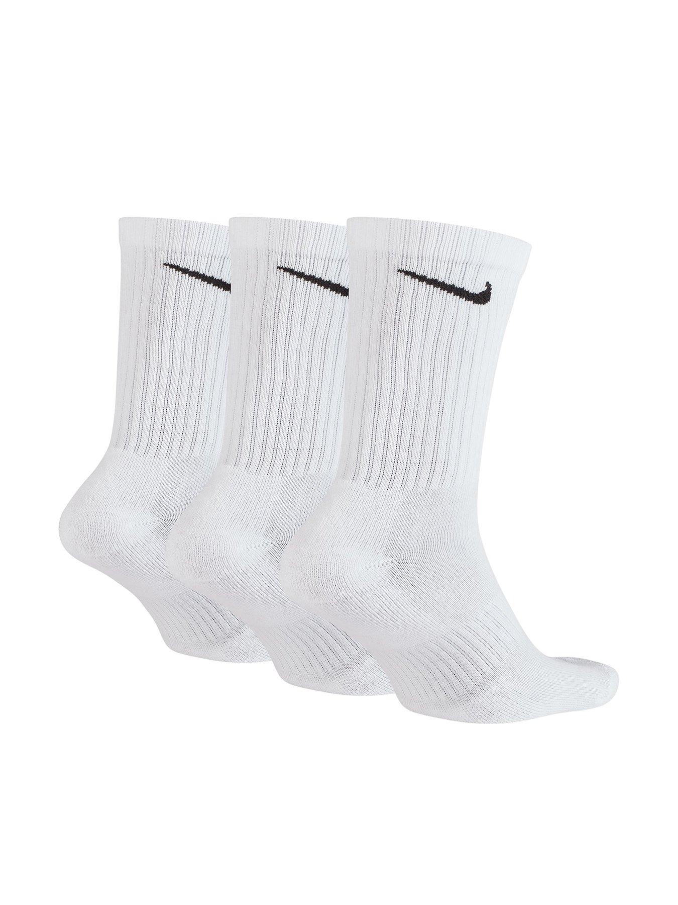 Nike Nike Mens Training Everyday Cushioned Crew Socks (3 Pack) - White