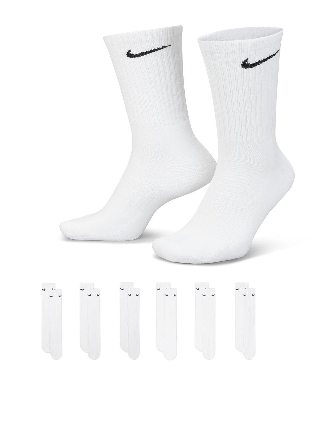 Nike White Everyday Cushion Crew 6Er Pack Socks C100 Large - Image 4