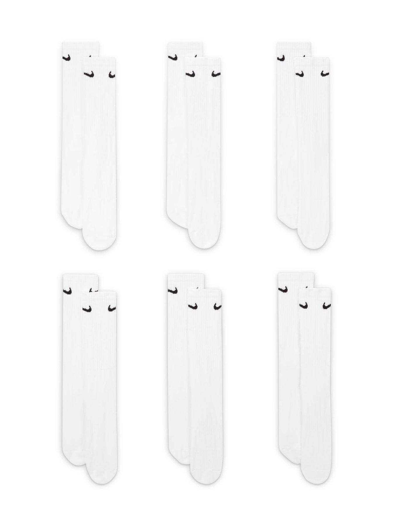 Image 2 of 4 of Nike Mens Training Everyday Cushioned Crew Socks (6 Pair) - White