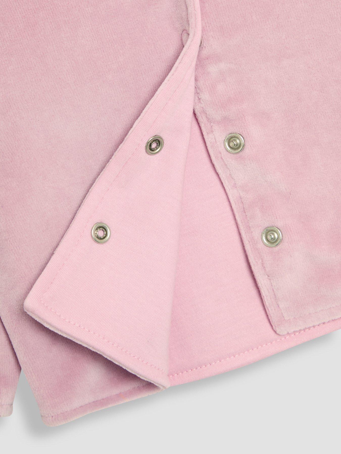 Image 5 of 5 of JoJo Maman Bebe Baby Girls 2 Piece Sleepsuit &amp; Velour Jacket Set - Multi
