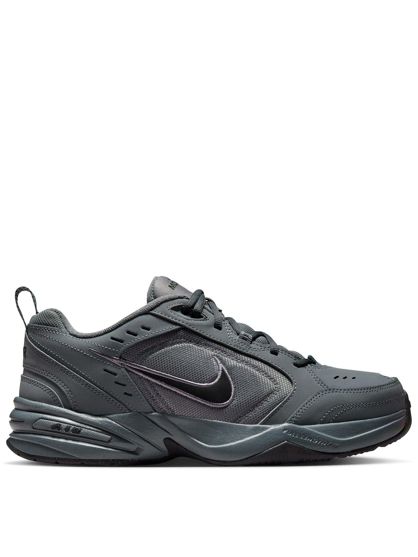 Nike Mens Training Air Monarch IV Trainers, Dark Grey/Black, Size 10, Men