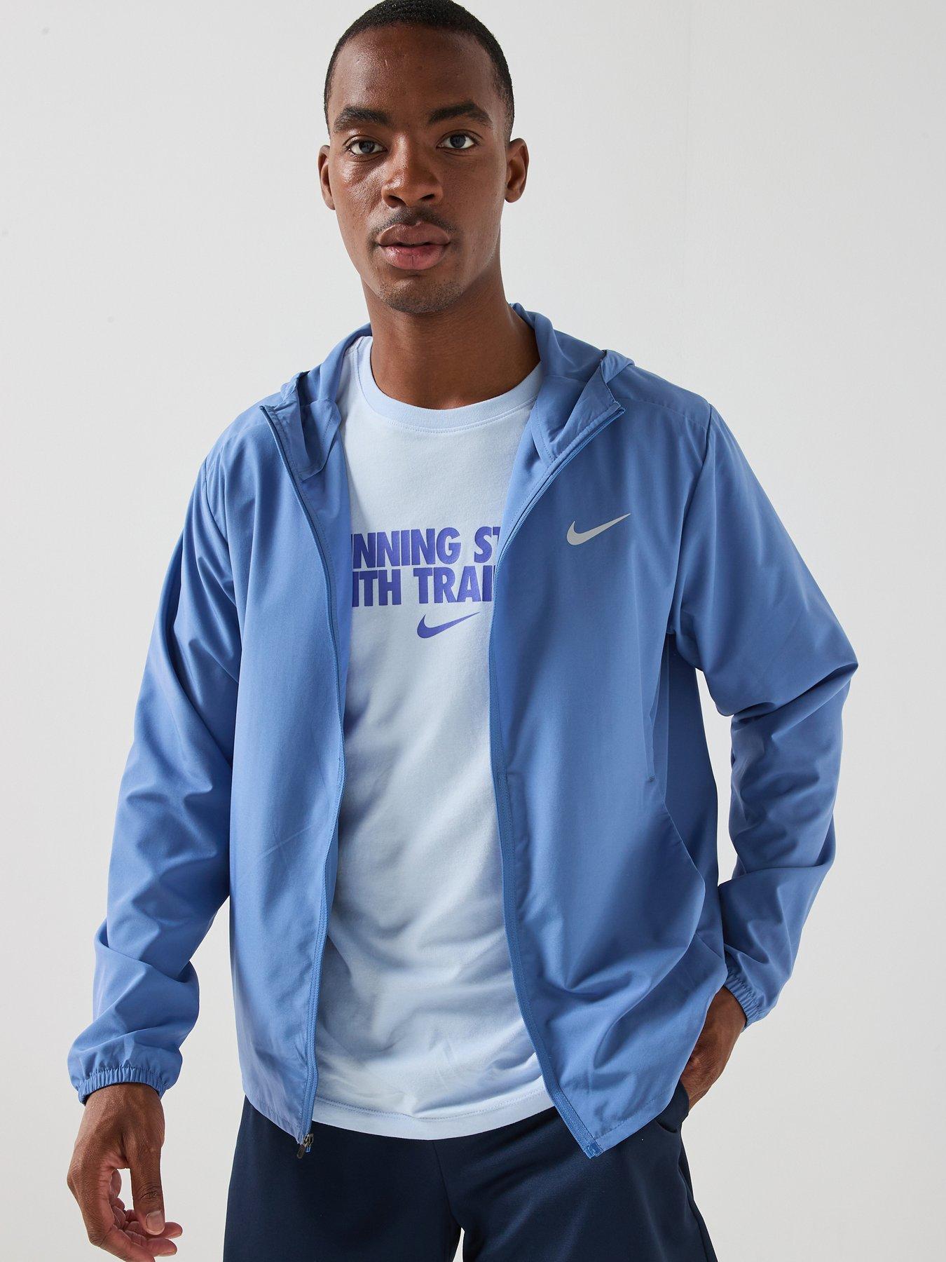 Image 1 of 7 of Nike Mens Training Dri-Fit Hooded Versatile Jacket - Blue