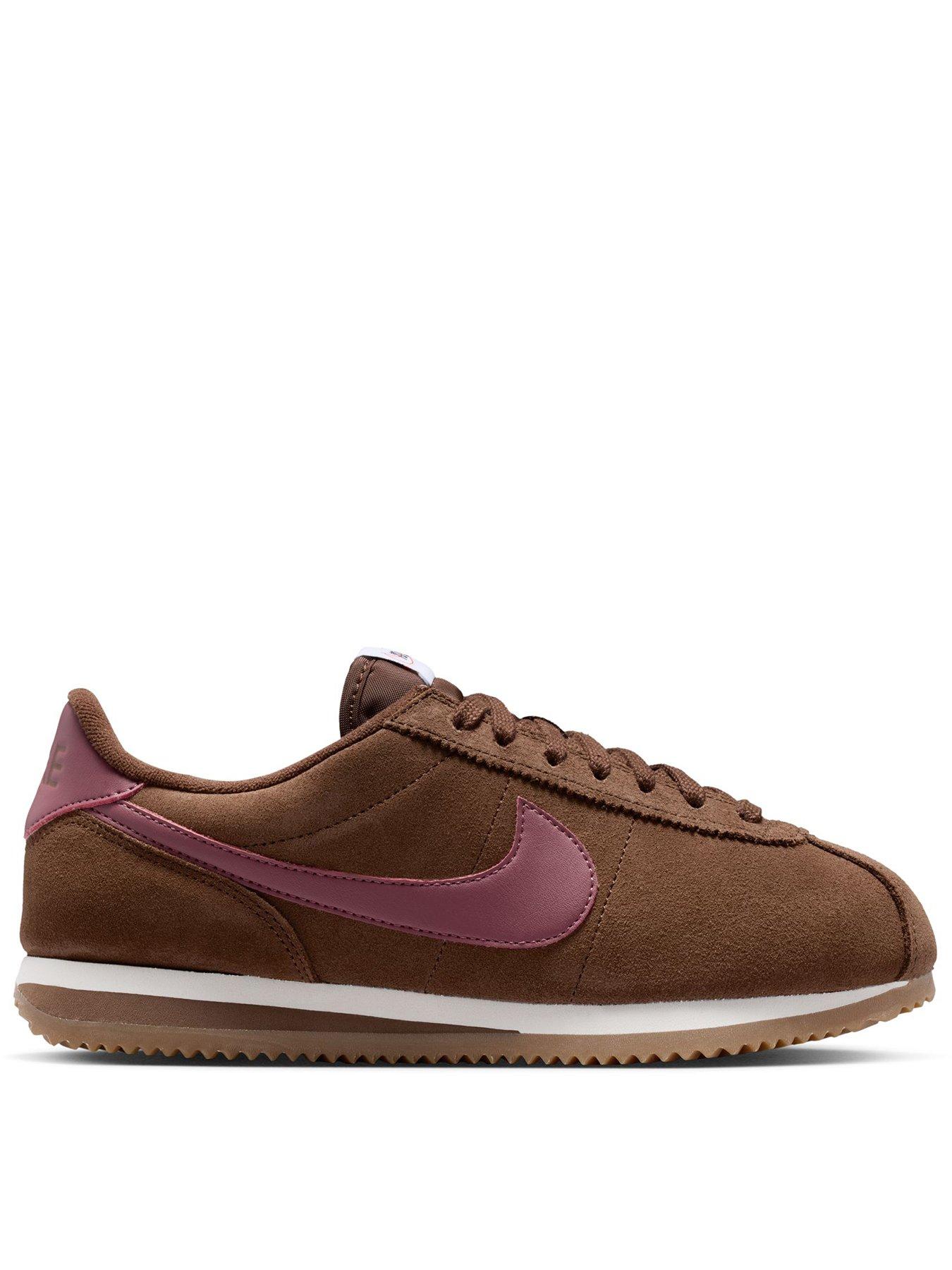 Nike Womens Cortez Suede Trainers - Brown