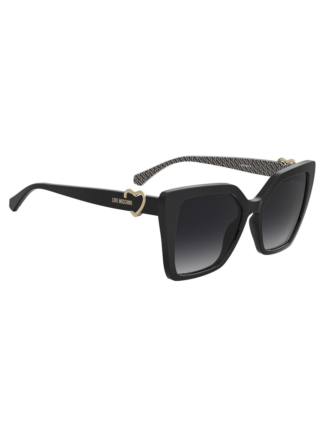 Image 2 of 4 of LOVE MOSCHINO MOL067/S Women's Square Sunglasses - Black