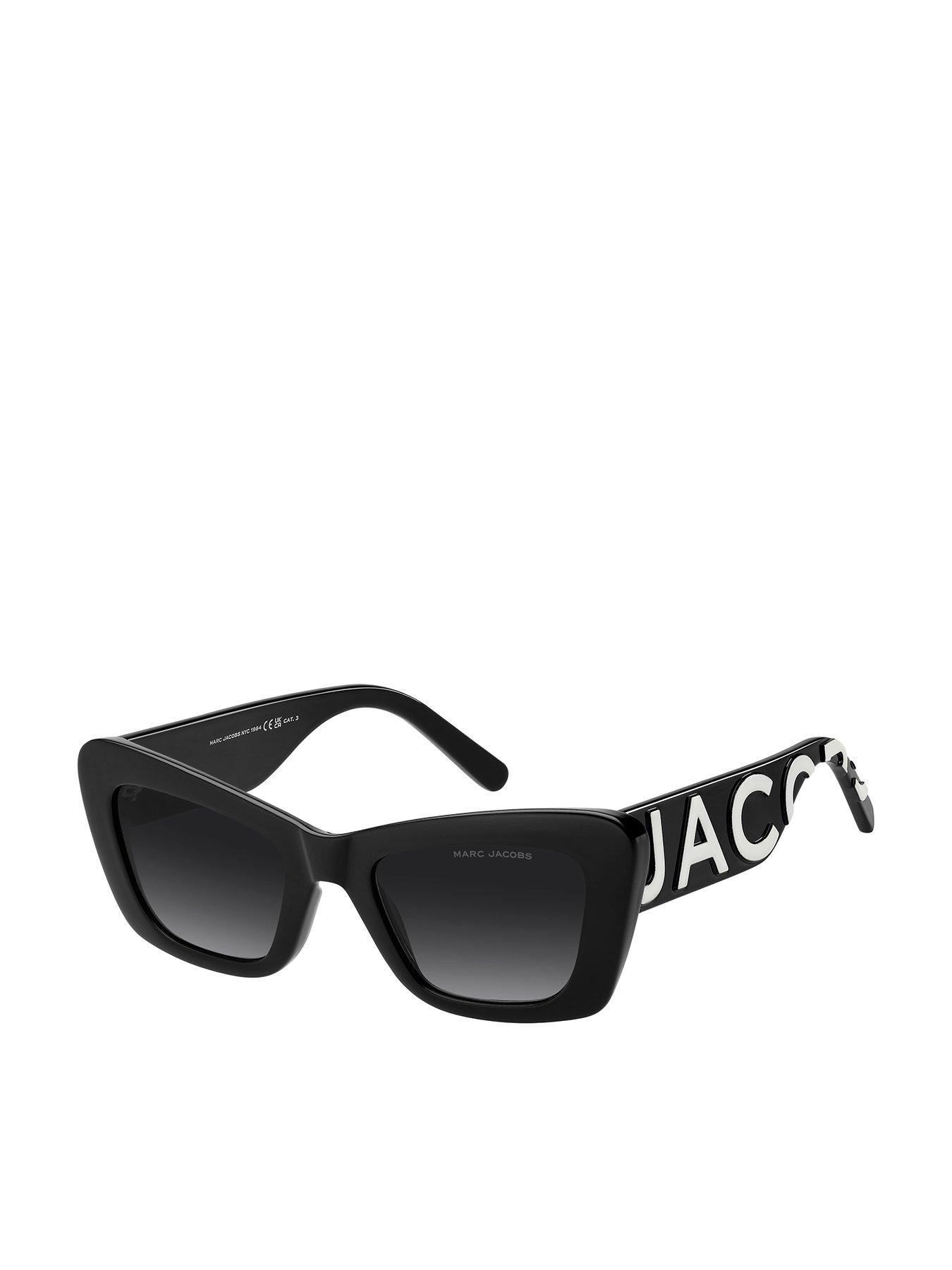 Image 1 of 5 of MARC JACOBS Women's Thick Frame Branded Arm Sunglasses - Black