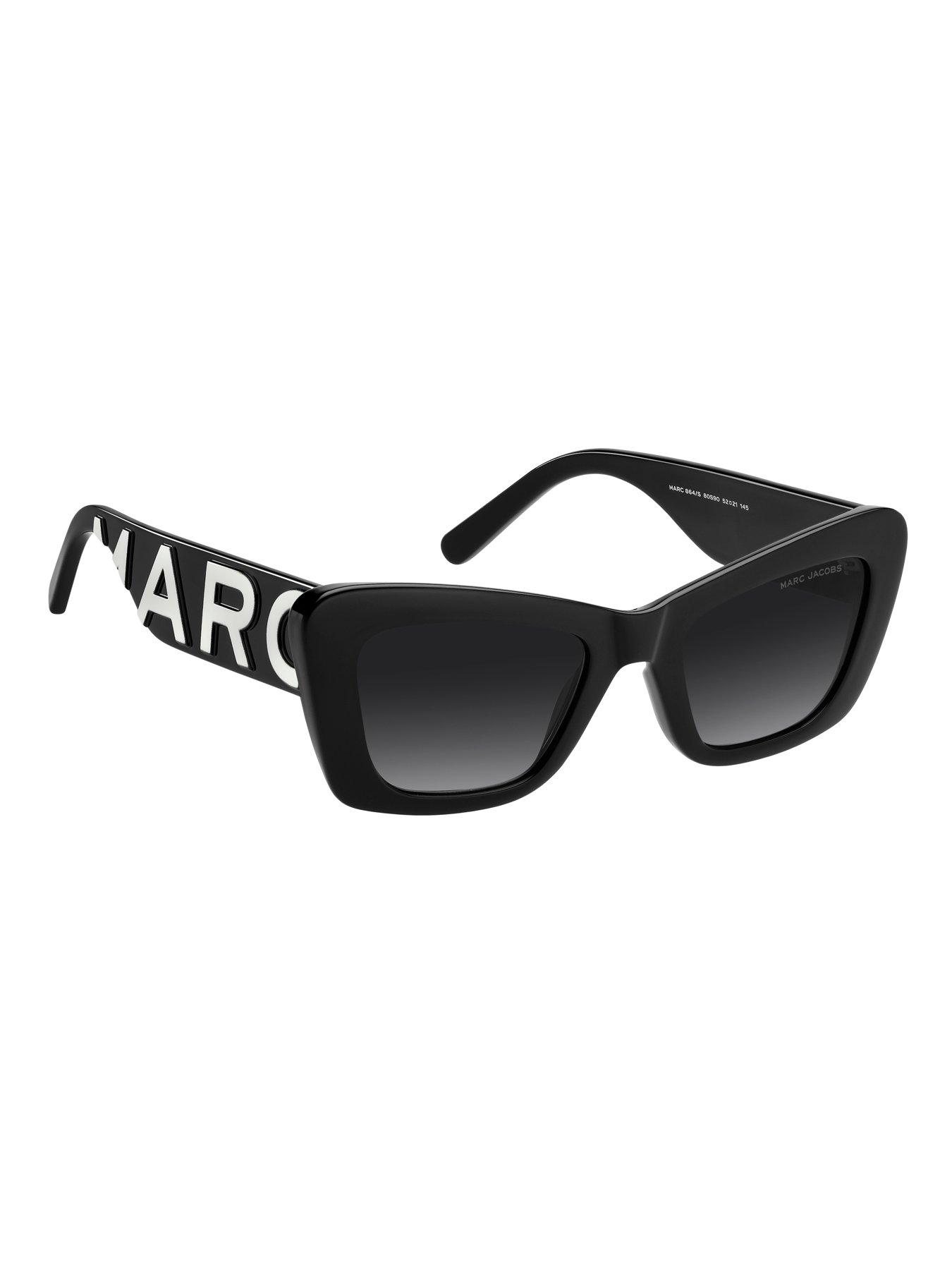 Image 2 of 5 of MARC JACOBS Women's Thick Frame Branded Arm Sunglasses - Black