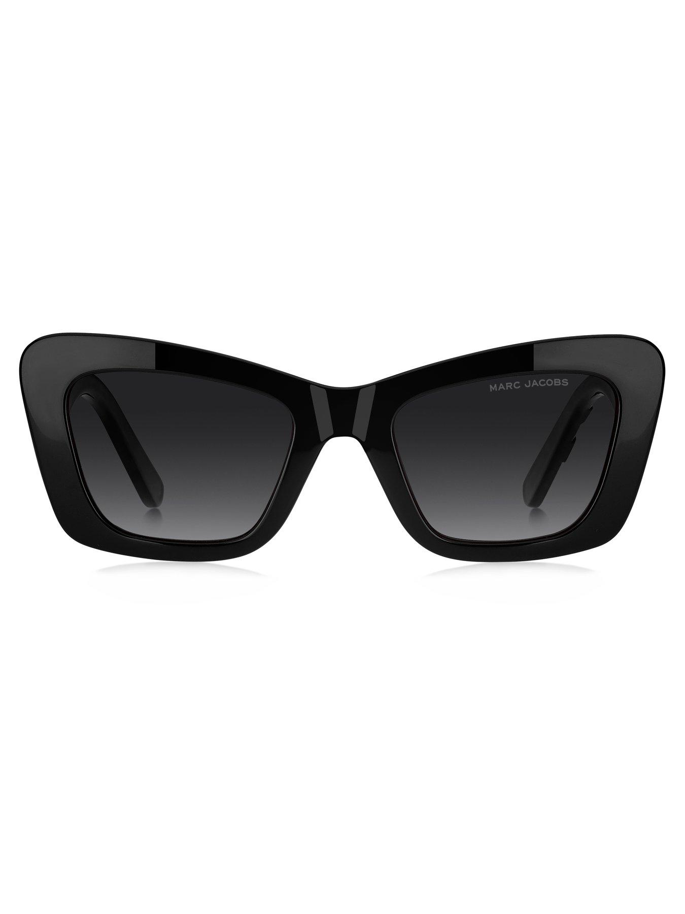 Image 3 of 5 of MARC JACOBS Women's Thick Frame Branded Arm Sunglasses - Black