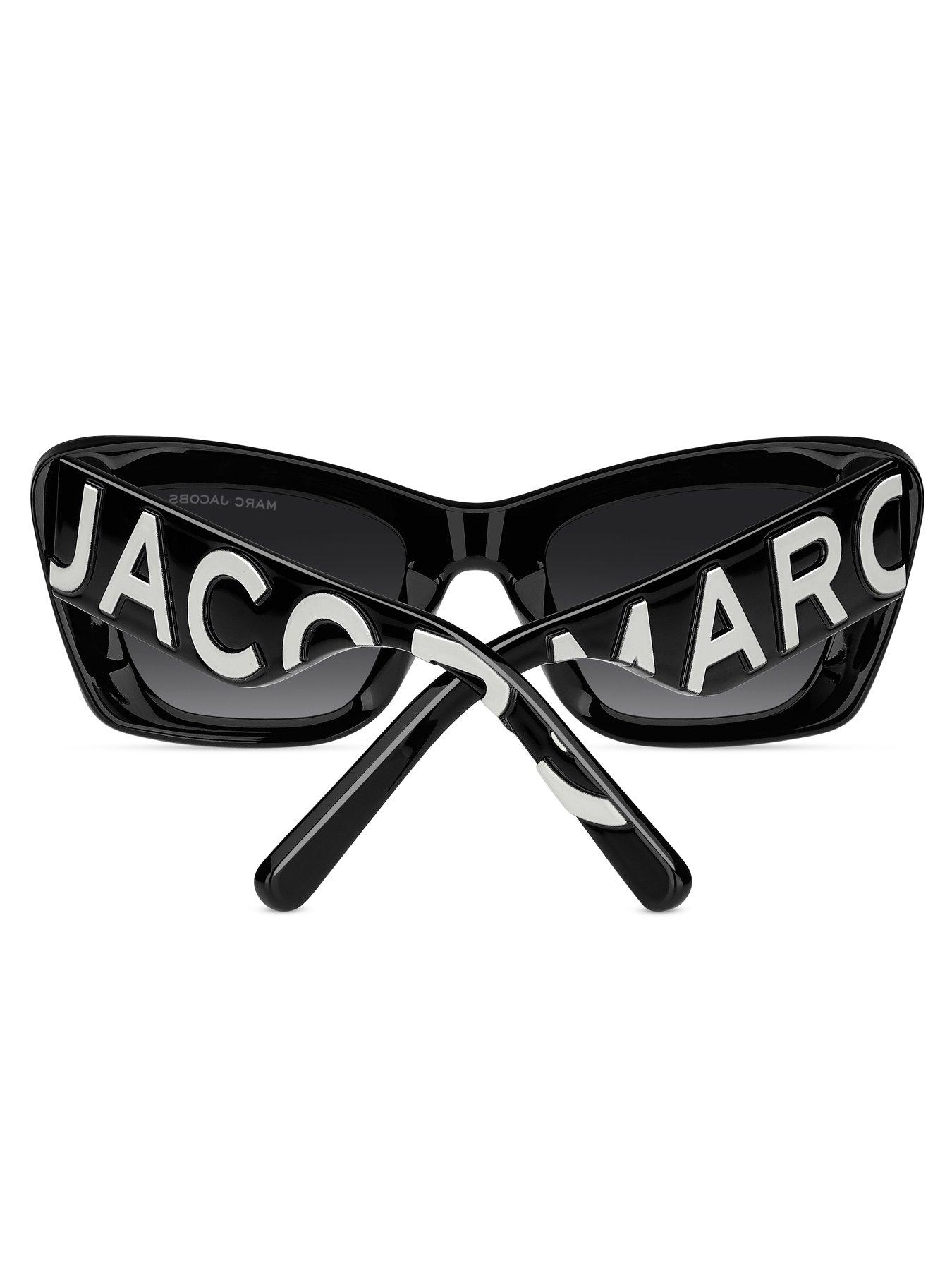 Image 4 of 5 of MARC JACOBS Women's Thick Frame Branded Arm Sunglasses - Black