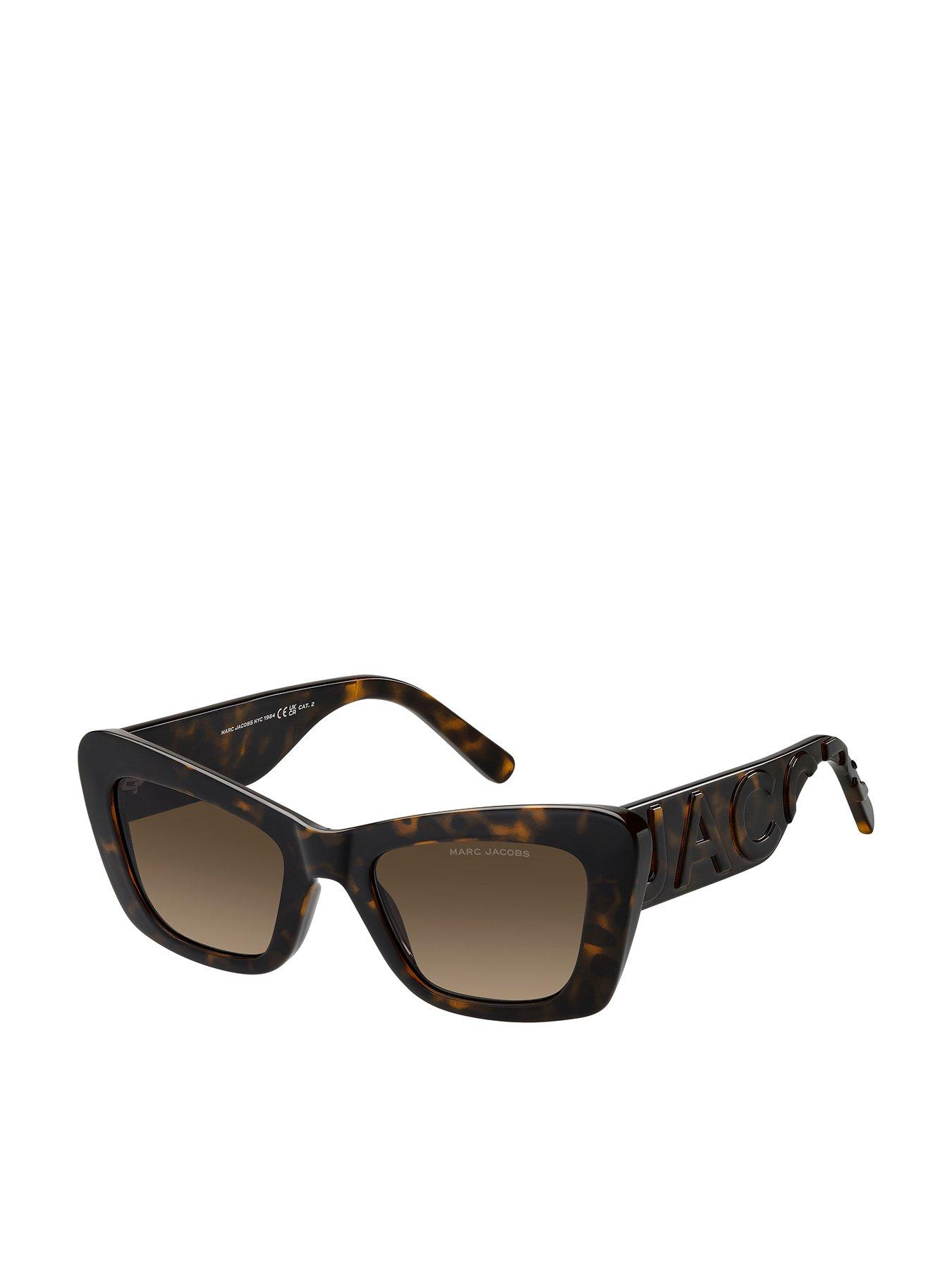 MARC JACOBS 864/S Women's Cat Eye Thick Frame Sunglasses - Brown
