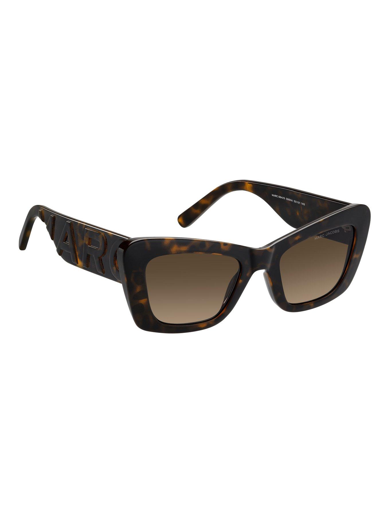 Image 2 of 5 of MARC JACOBS 864/S Women's Cat Eye Thick Frame Sunglasses - Brown