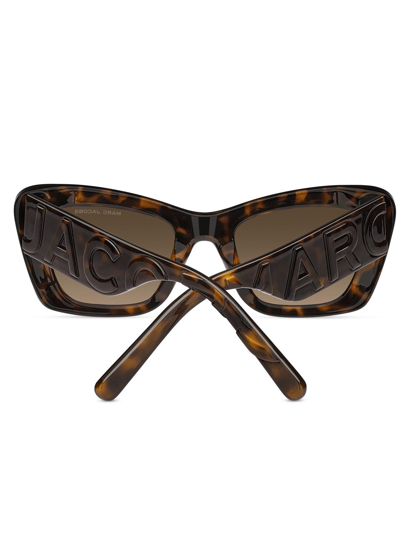 Image 4 of 5 of MARC JACOBS 864/S Women's Cat Eye Thick Frame Sunglasses - Brown