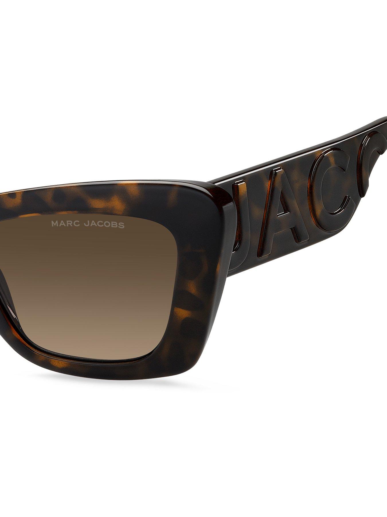 Image 5 of 5 of MARC JACOBS 864/S Women's Cat Eye Thick Frame Sunglasses - Brown