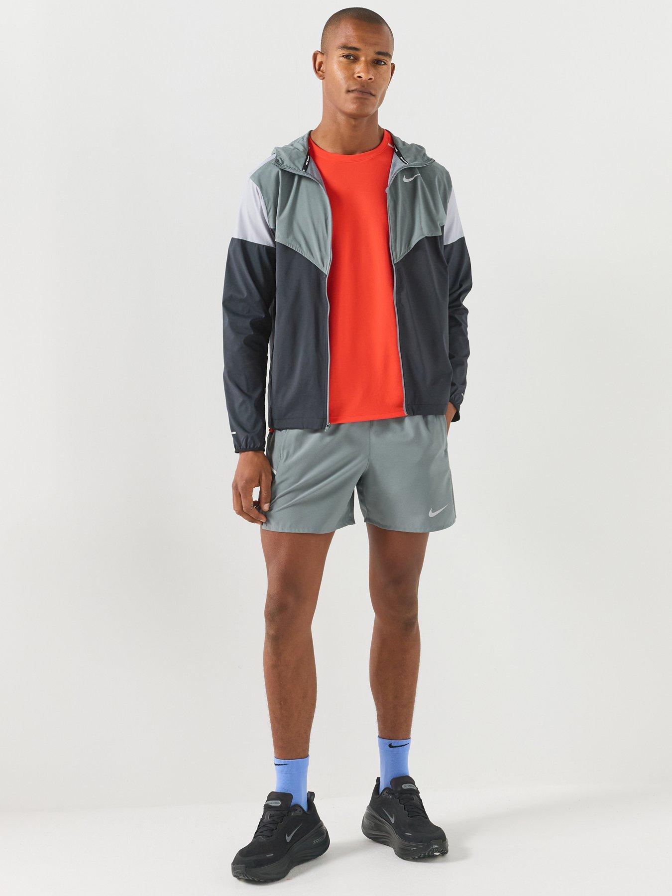 Image 3 of 7 of Nike Mens Impossibly Lightweight Windrunner Running Jacket - Grey