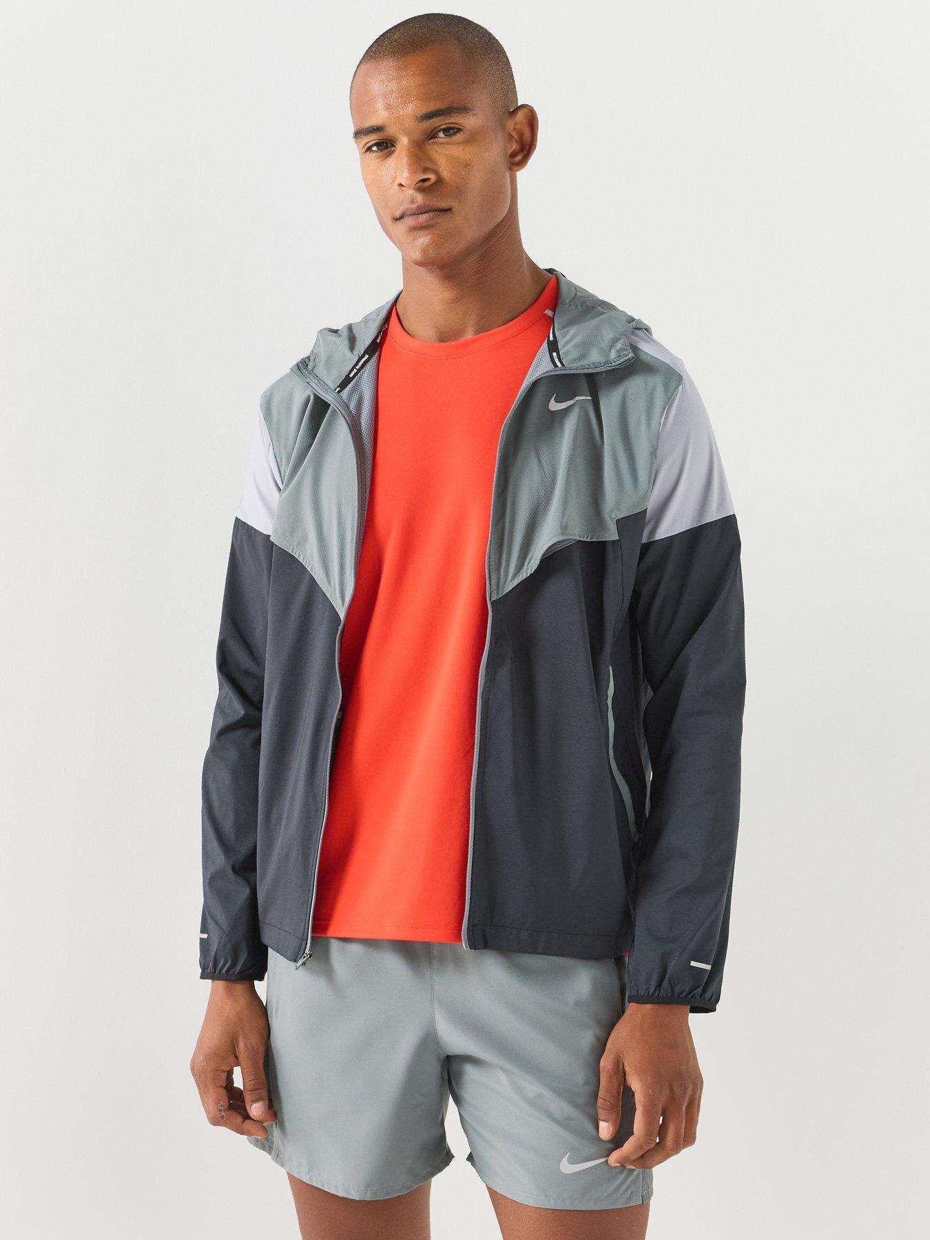 Image 4 of 7 of Nike Mens Impossibly Lightweight Windrunner Running Jacket - Grey