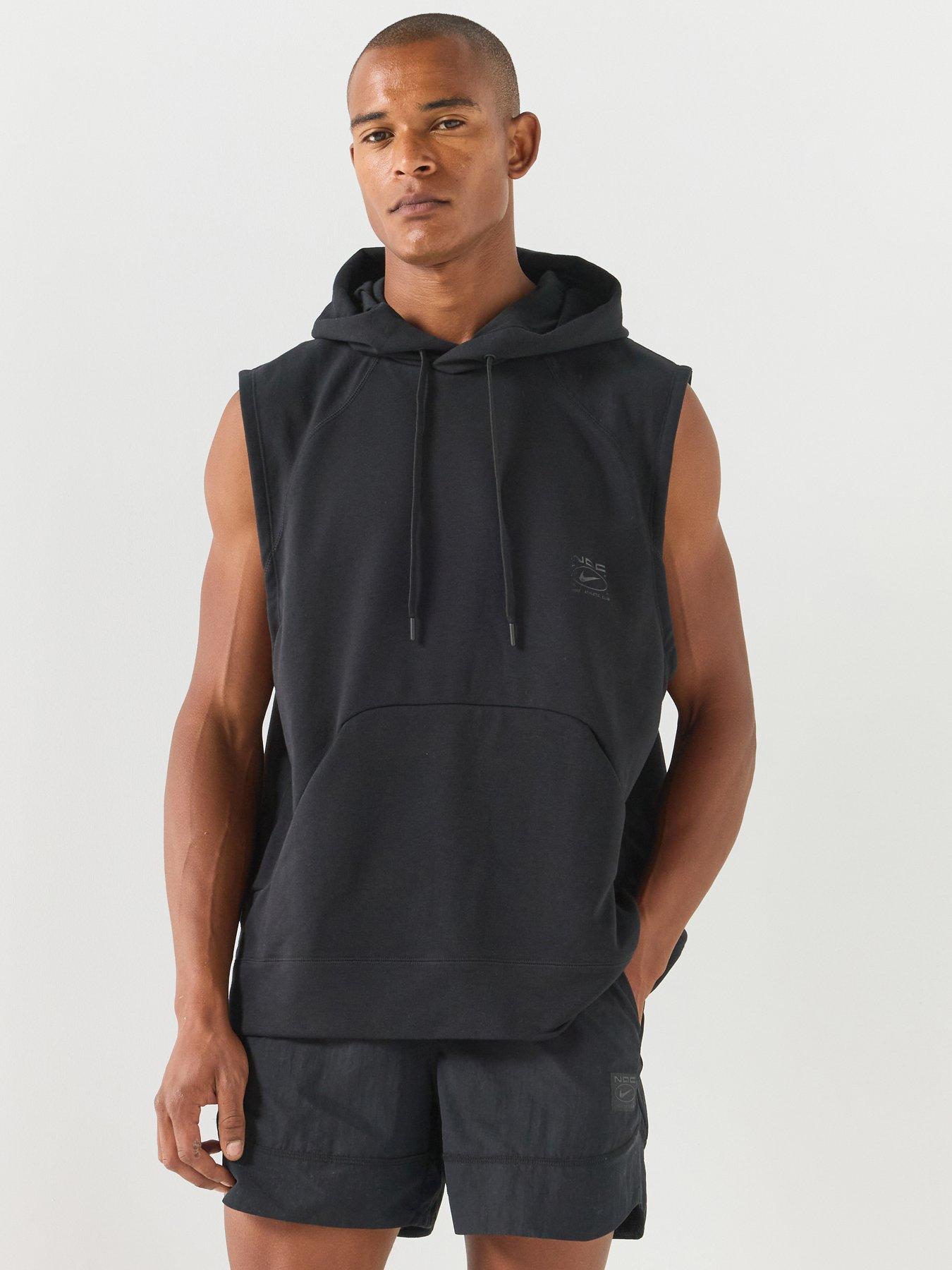 Image 1 of 7 of Nike Mens Dri-Fit Nacs Training Sleeveless Hoodie - Black