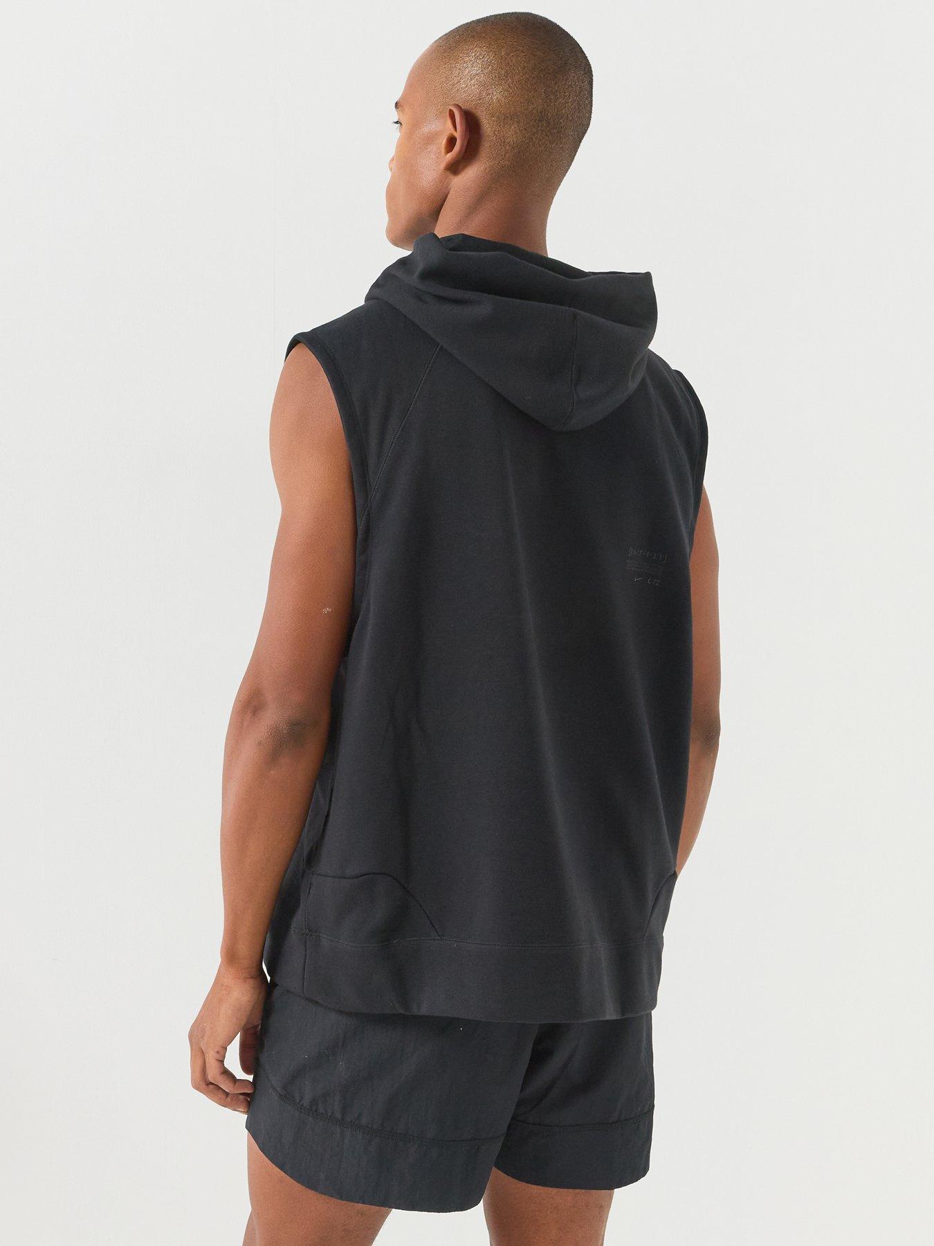 Image 2 of 7 of Nike Mens Dri-Fit Nacs Training Sleeveless Hoodie - Black